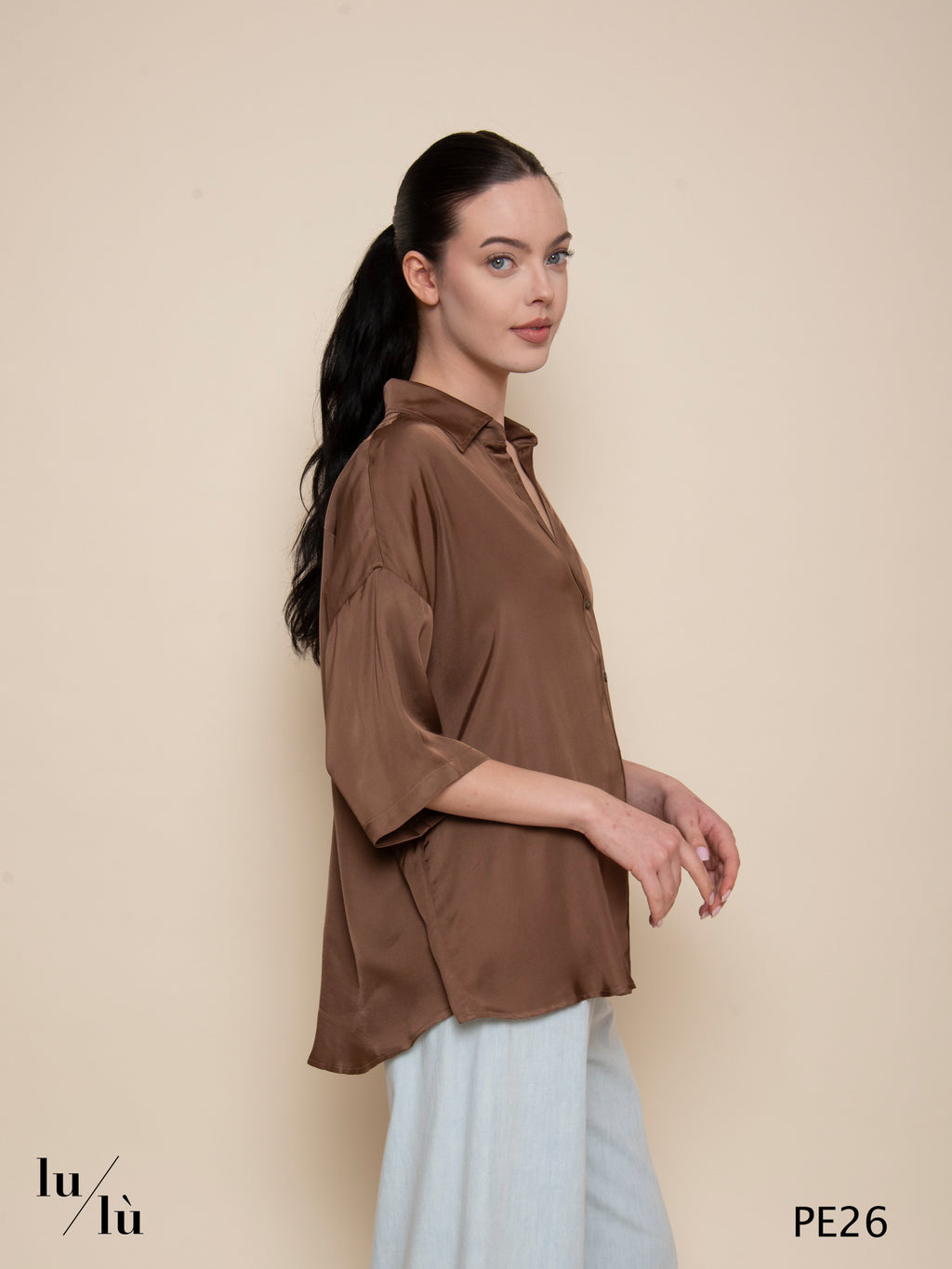 Clara - Camicia donna oversize in viscosa