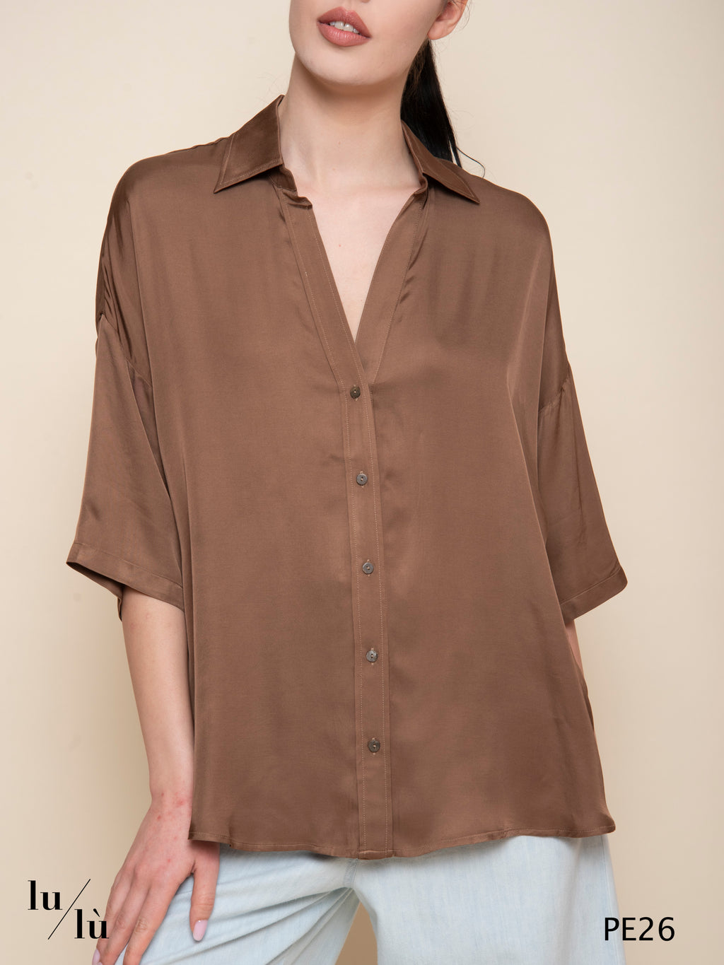 Clara - Camicia donna oversize in viscosa