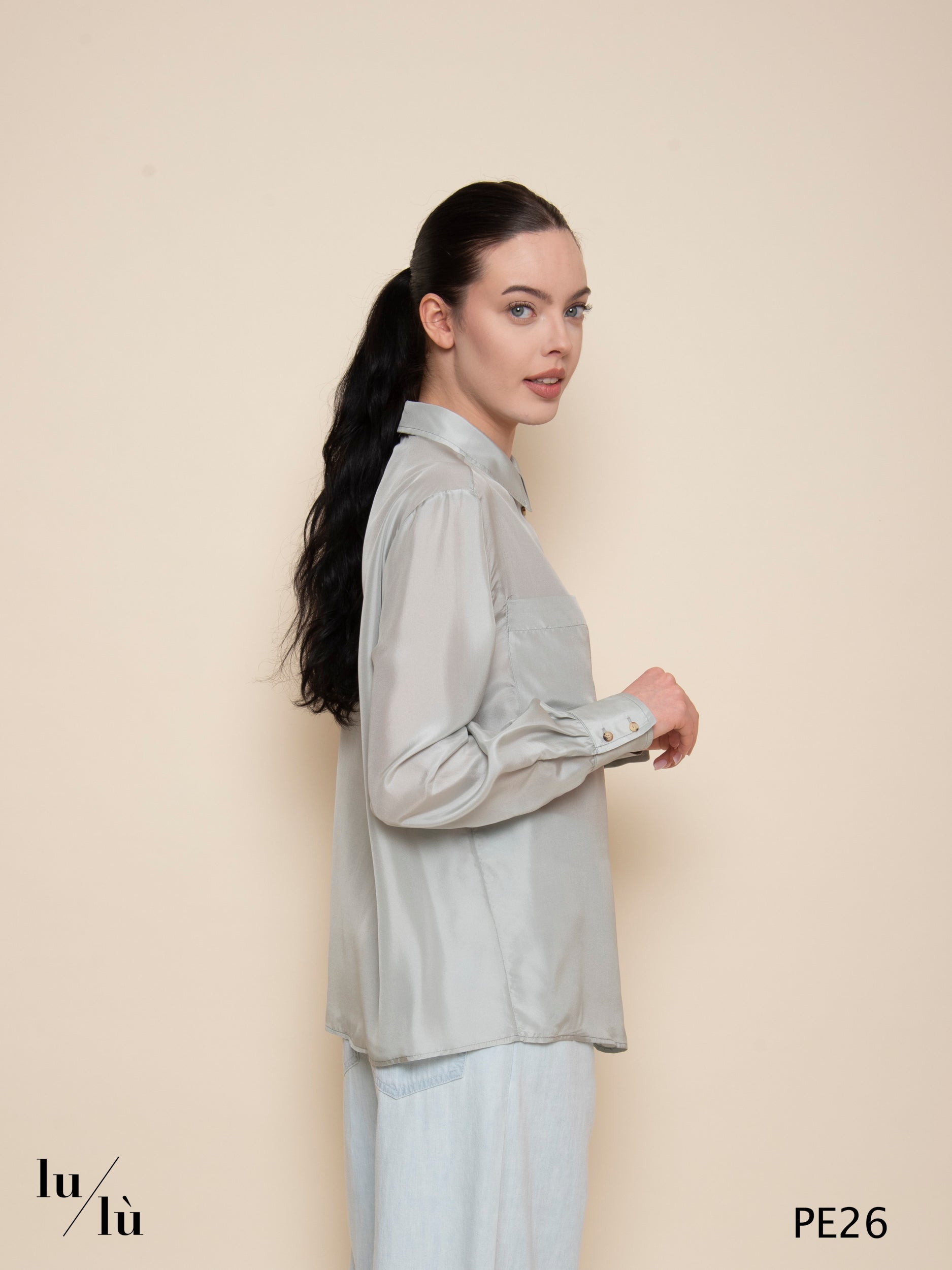 Zaffiro Nuvola - Camicia donna in pura seta
