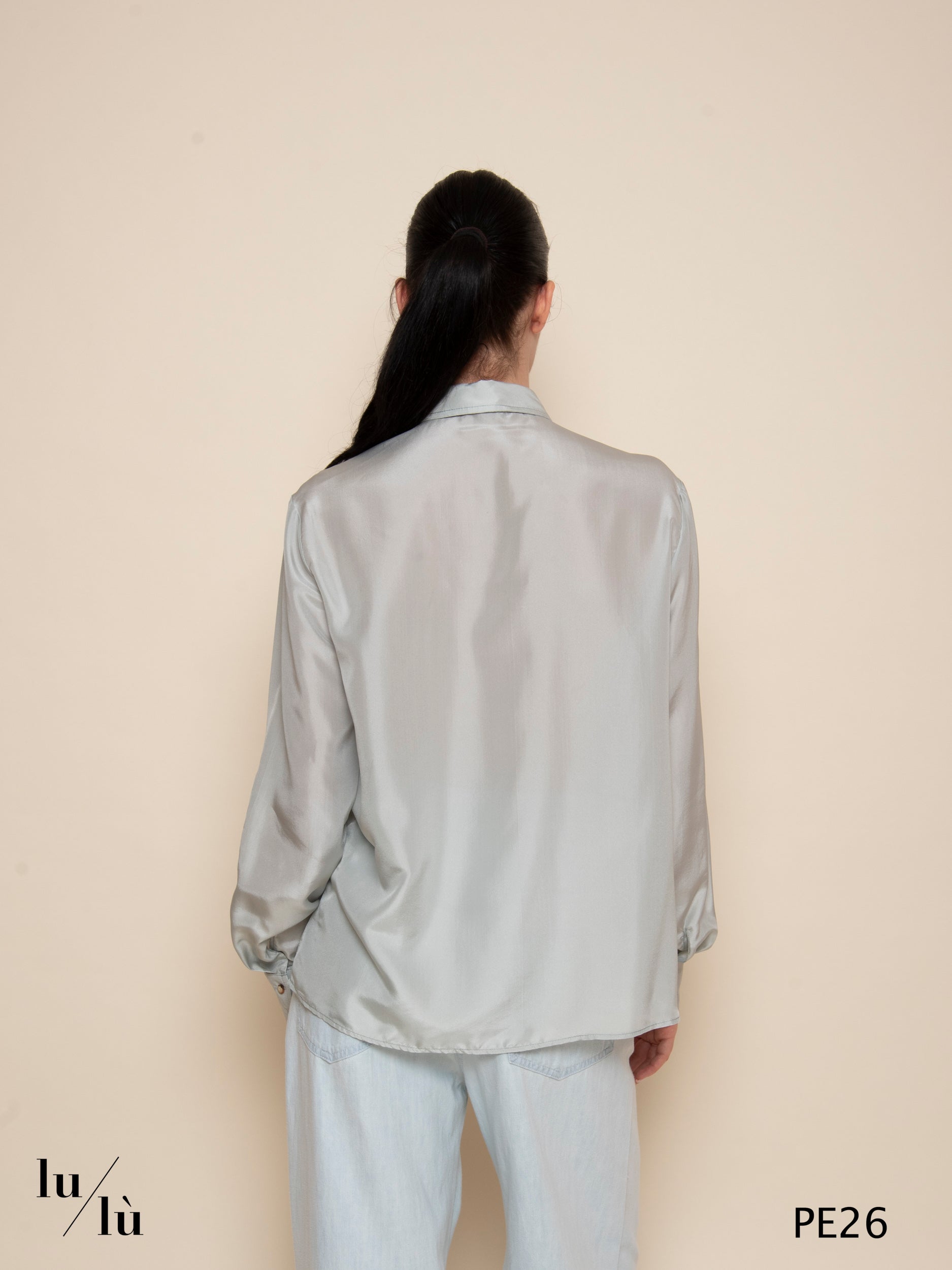 Zaffiro Nuvola - Camicia donna in pura seta