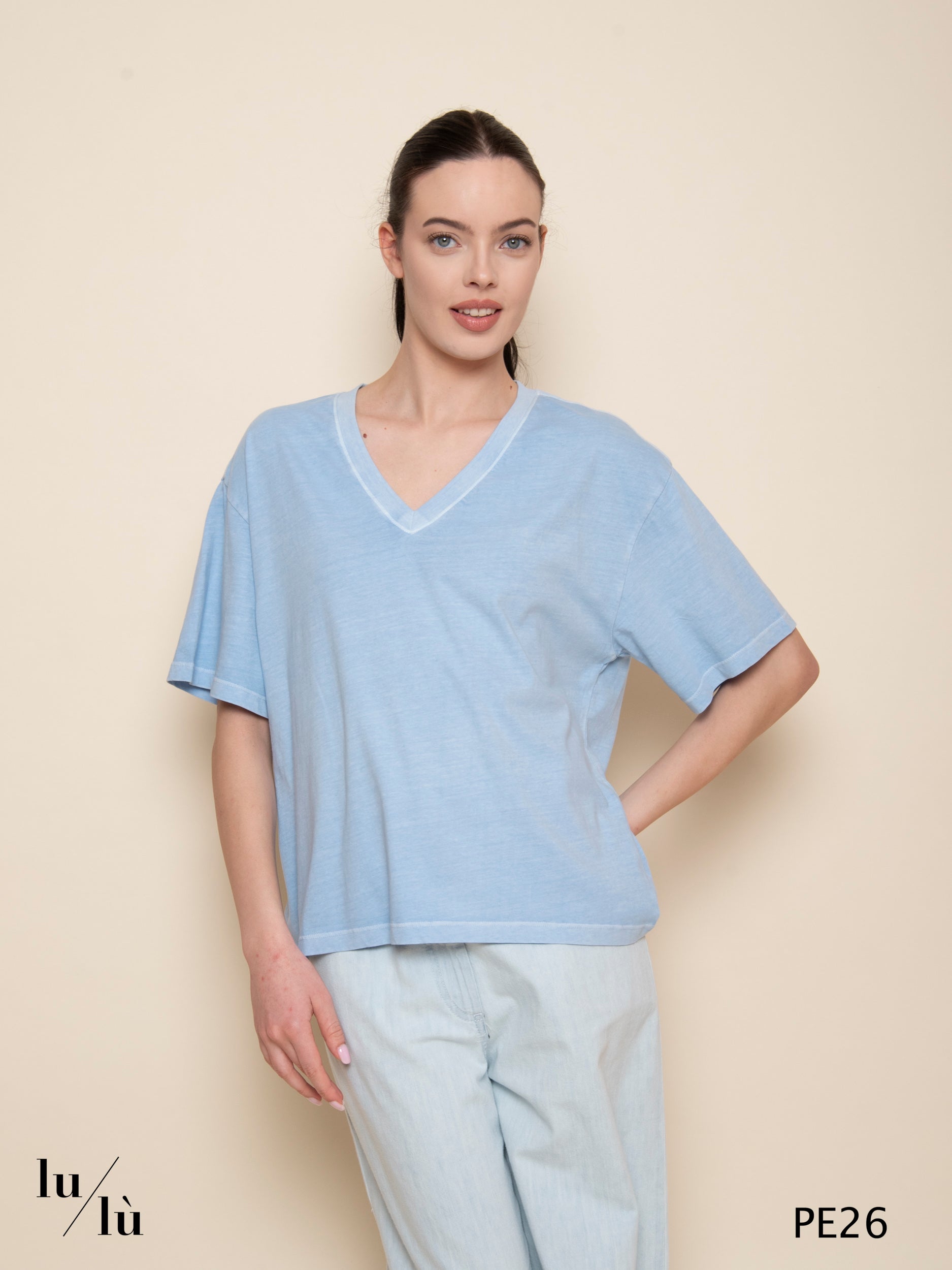 Amaria Sky - T-shirt donna in puro cotone