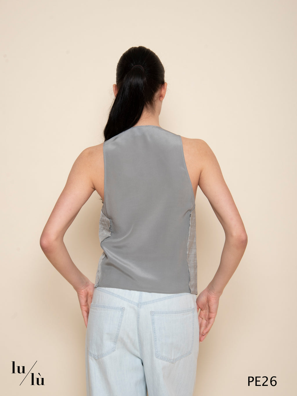 Corindone - Gilet donna elegante in viscosa, metallo e seta