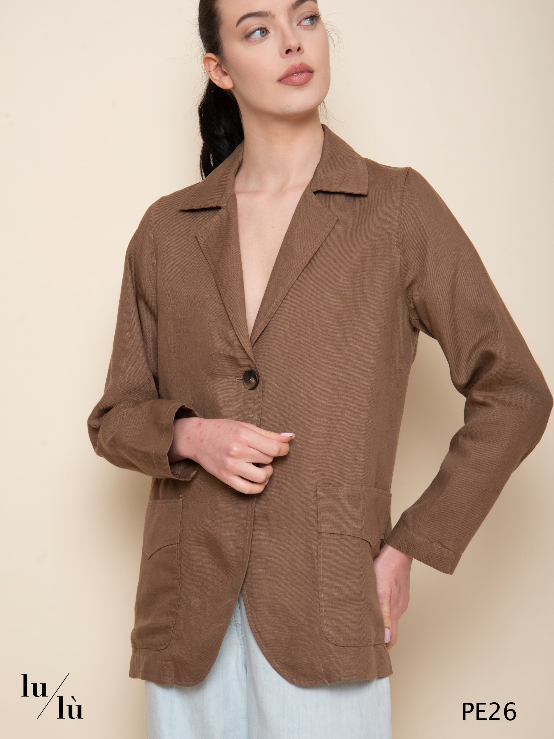 Valenzoro - Giacca morbida in tencel e lino