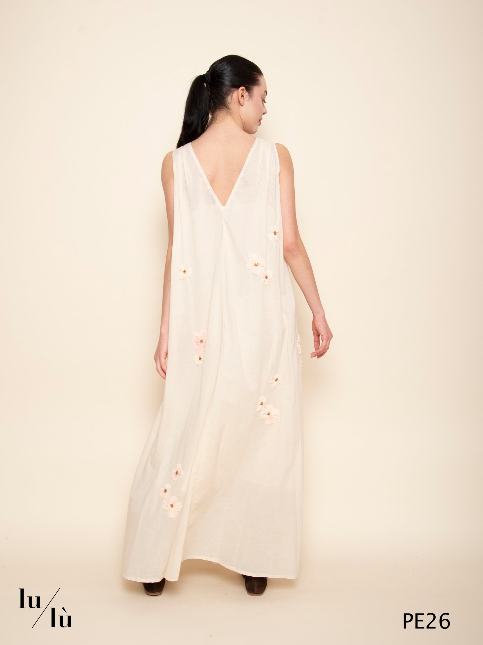 Sodalite - Abito donna lungo in voile di cotone