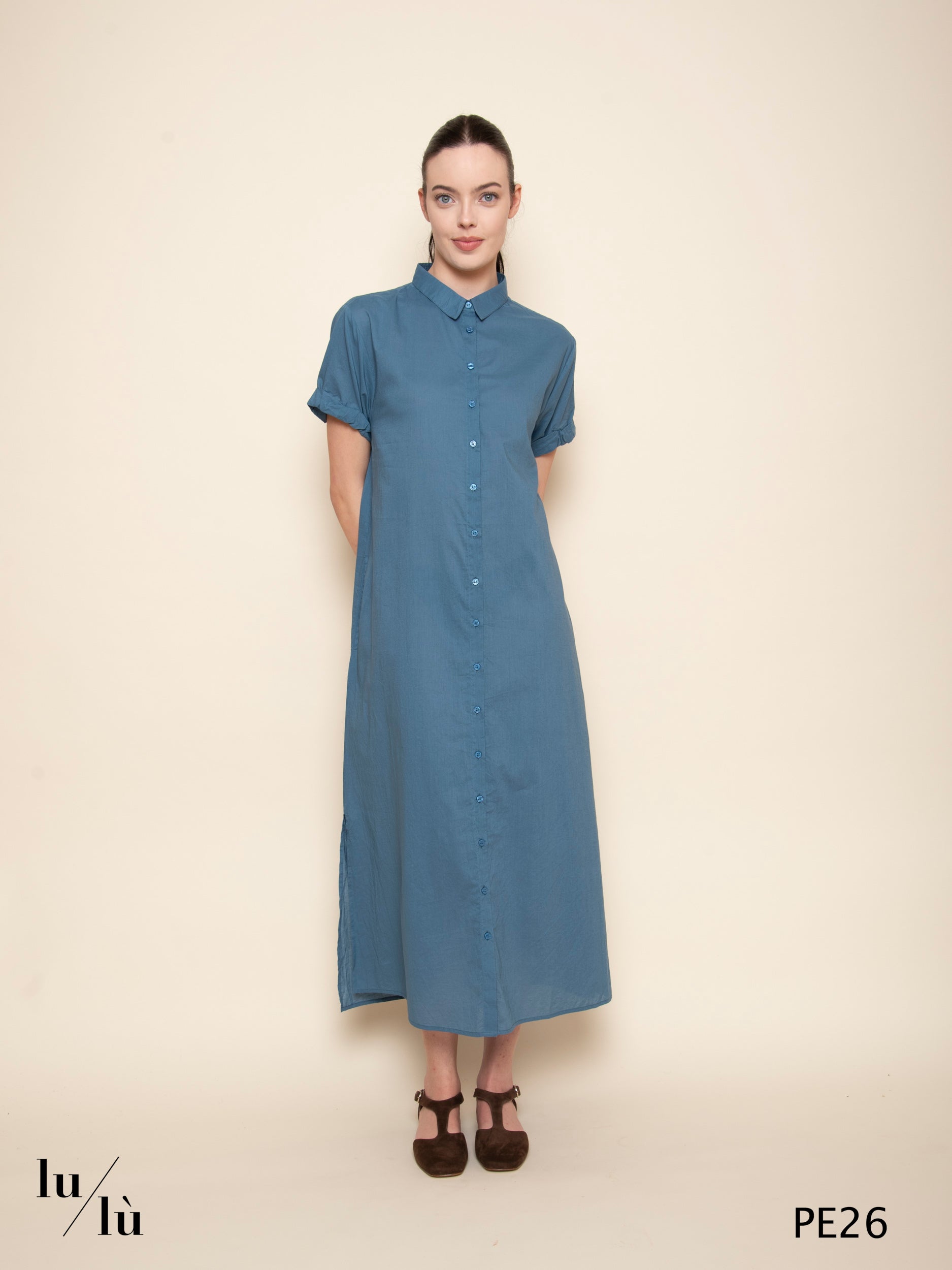 Tampa - Abito donna chemisier in voile di cotone
