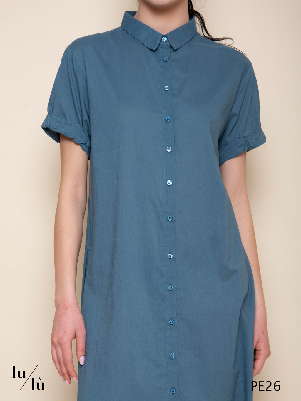 Tampa - Abito donna chemisier in voile di cotone