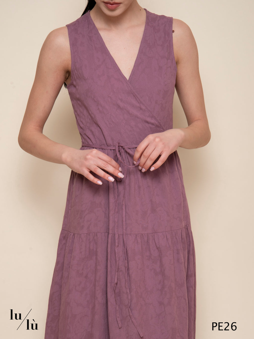 Rodonite - Abito donna midi jacquard in cotone floreale