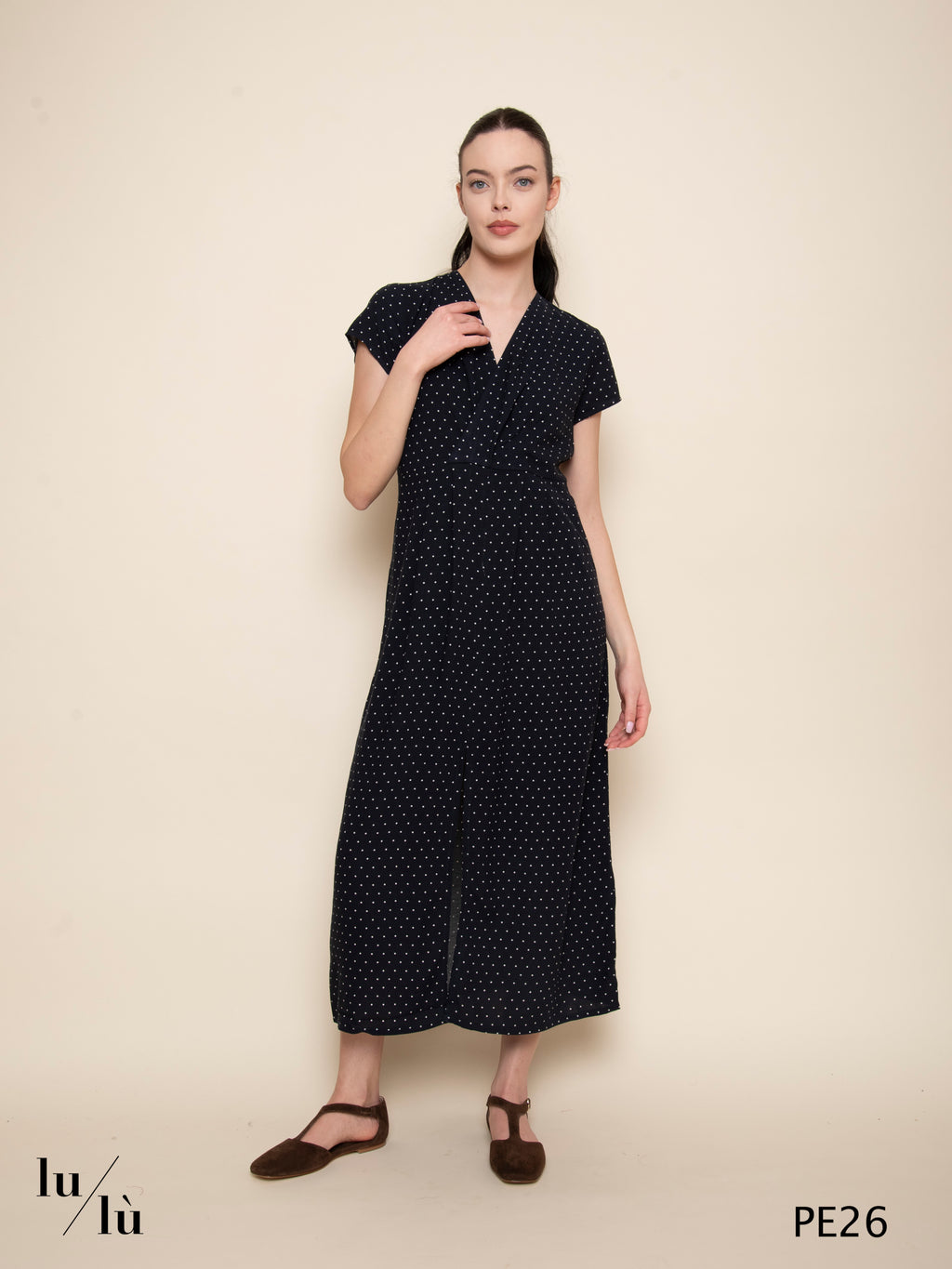 Celestite - Abito donna lungo a pois