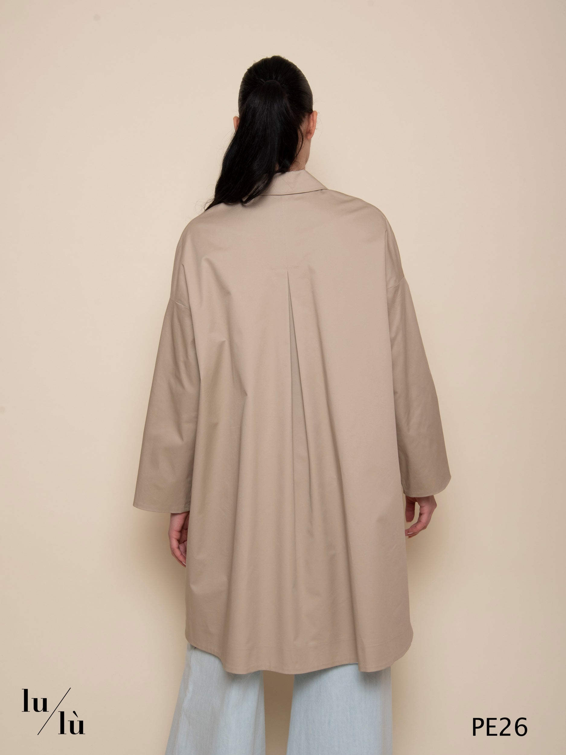 Haruki - Trench donna in cotone elasticizzato con fodera