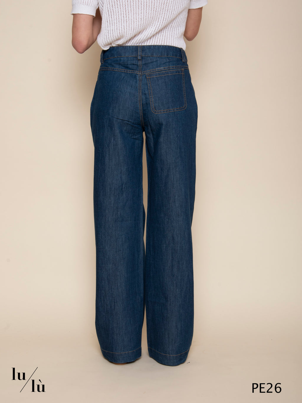 Yasmin - Pantalone jeans wide leg in cotone sostenibile