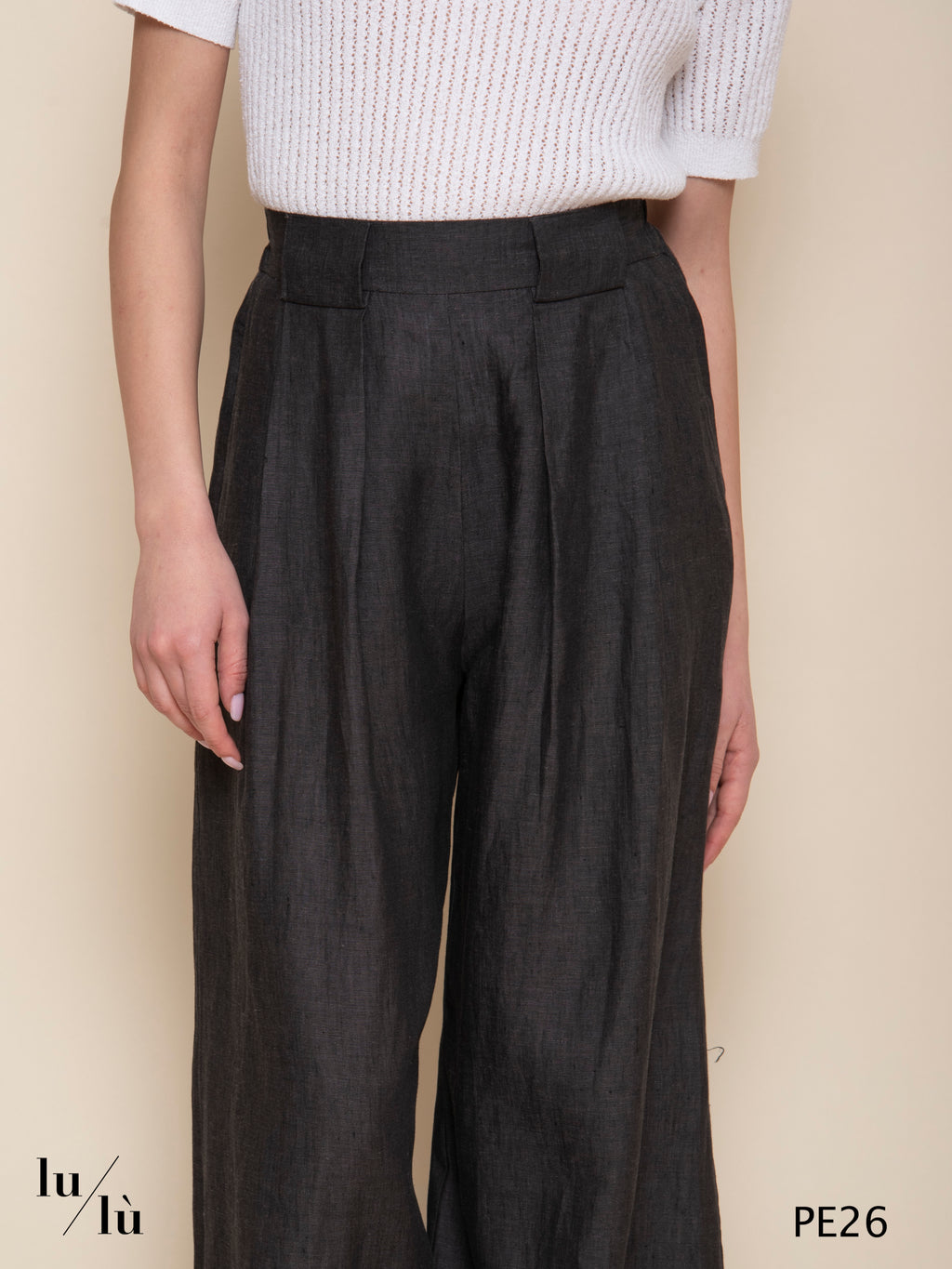 Aspen - Pantalone donna a palazzo in lino