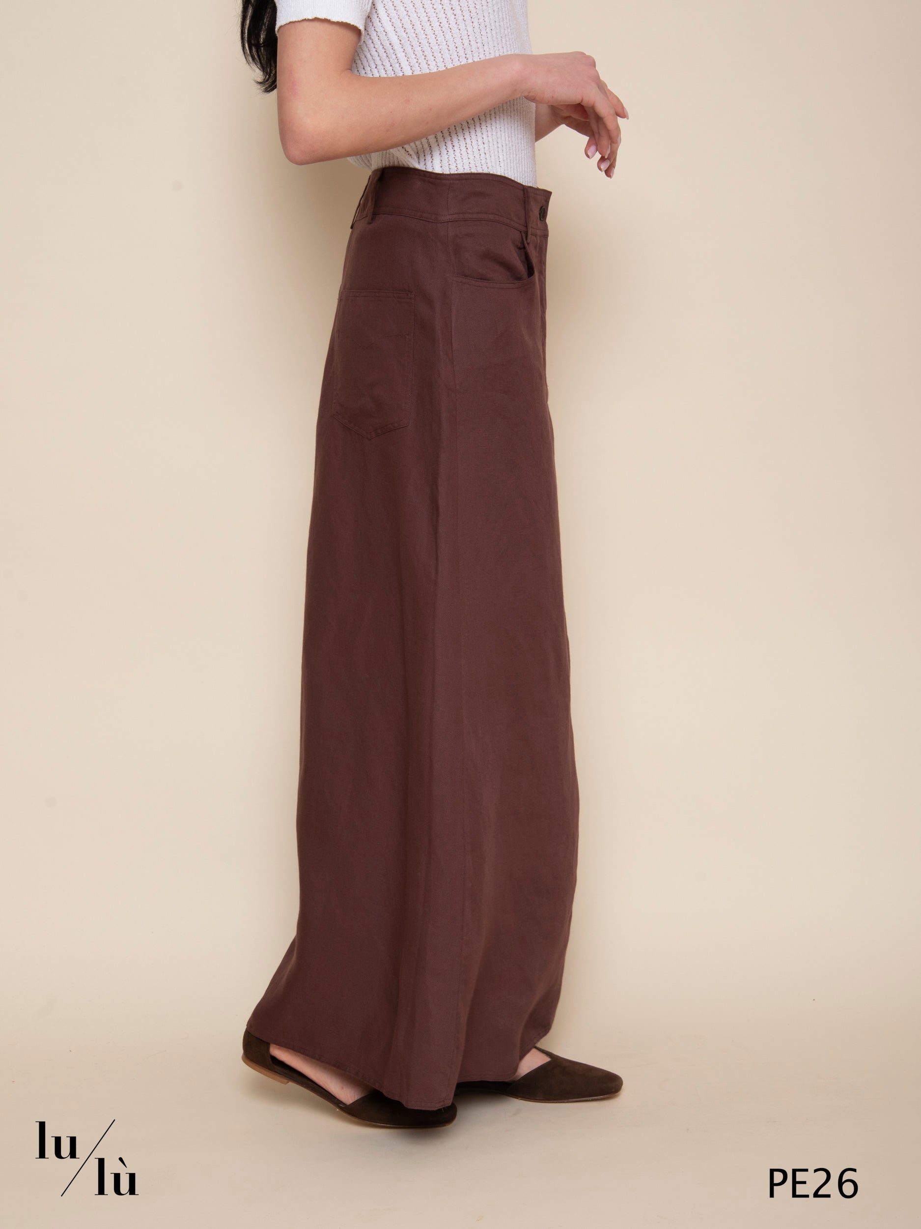 Iacomo - Gonna lunga in tencel e lino