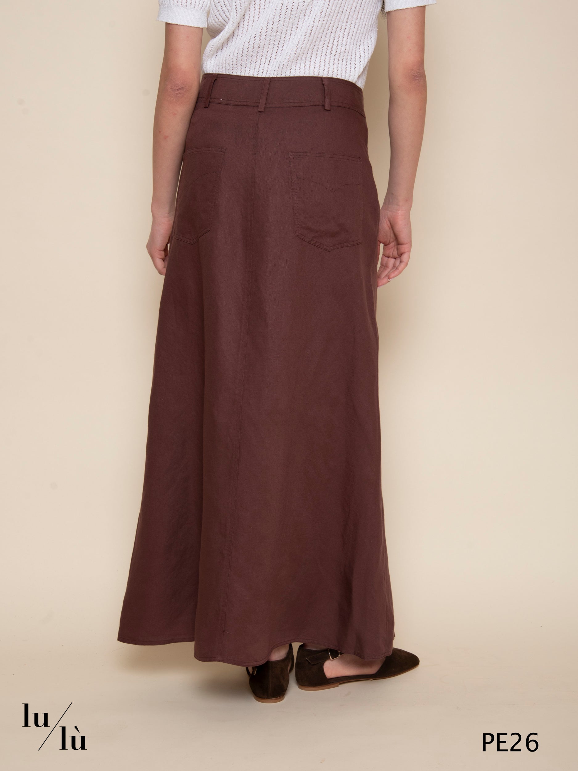 Iacomo - Gonna lunga in tencel e lino
