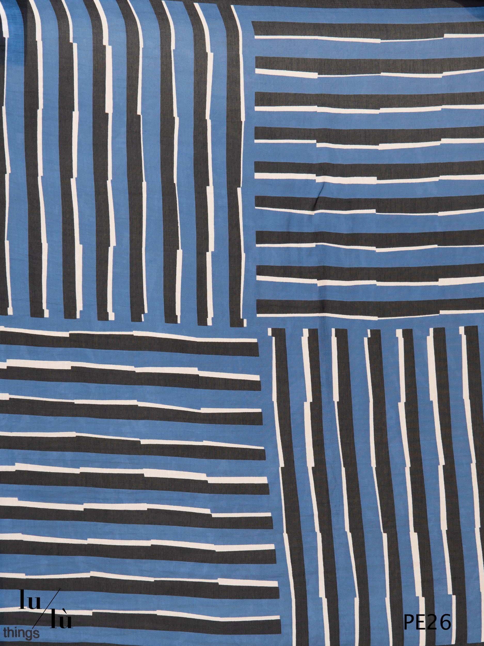 Menta Blu - Foulard quadrato in viscosa e lyocell
