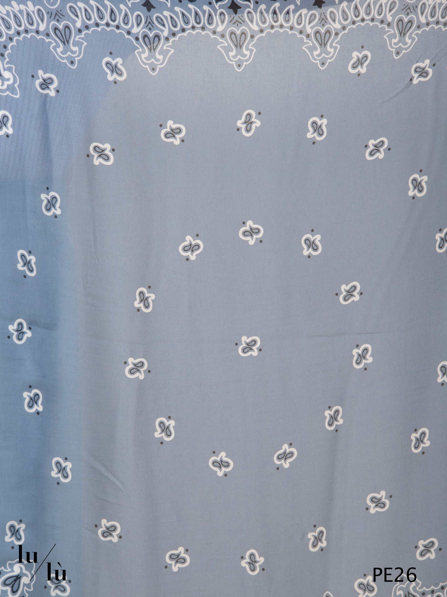 Timo Blue - Foulard in modal e cashmere quadrato stampa bandana