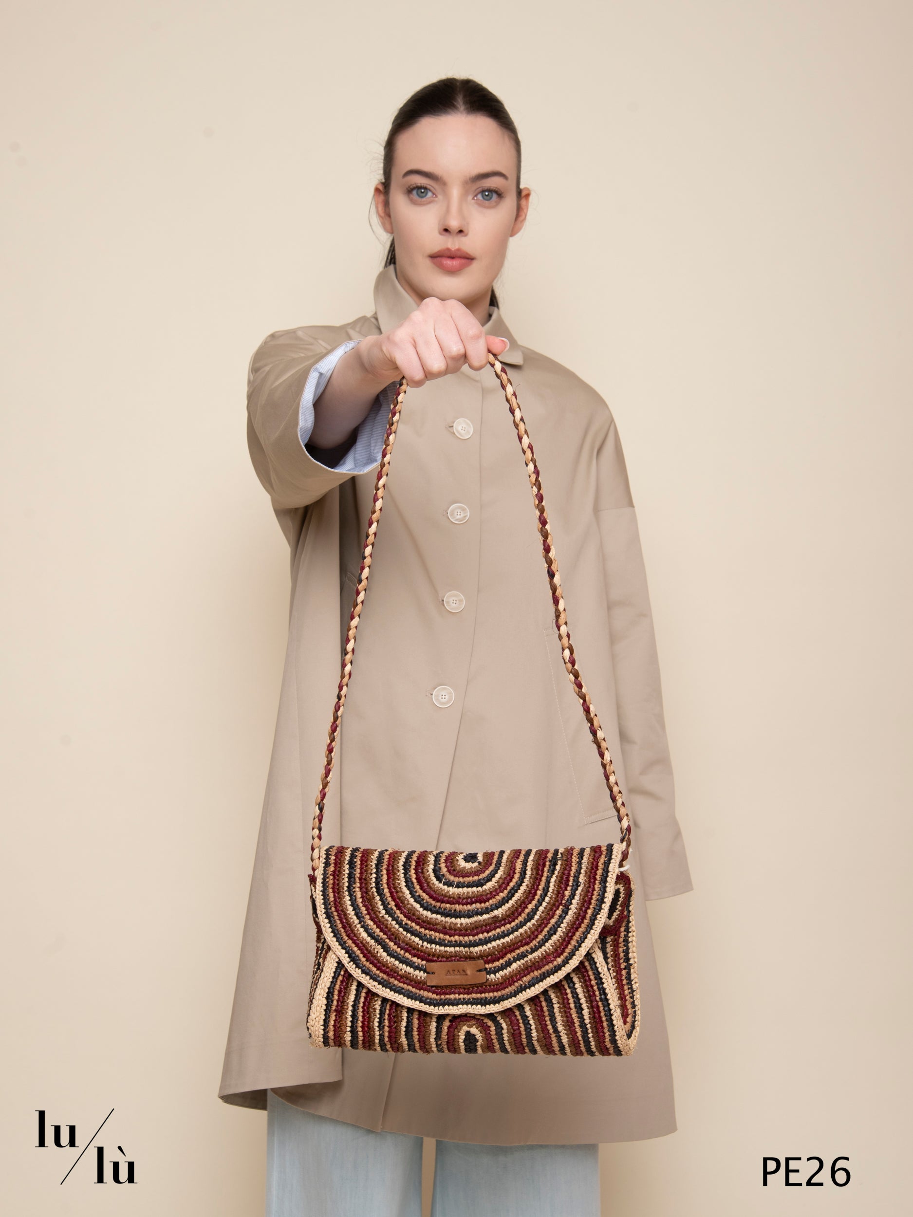 Soraia - Borsa a tracolla in rafia naturale - handmade Addis Abeba