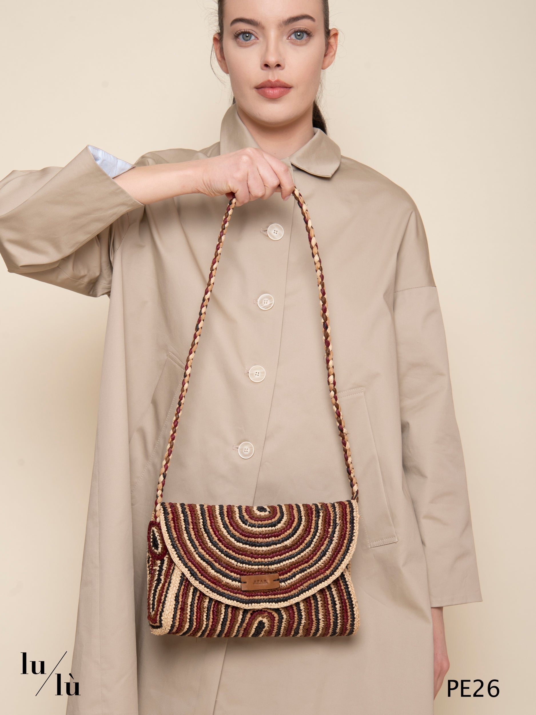 Soraia - Borsa a tracolla in rafia naturale - handmade Addis Abeba