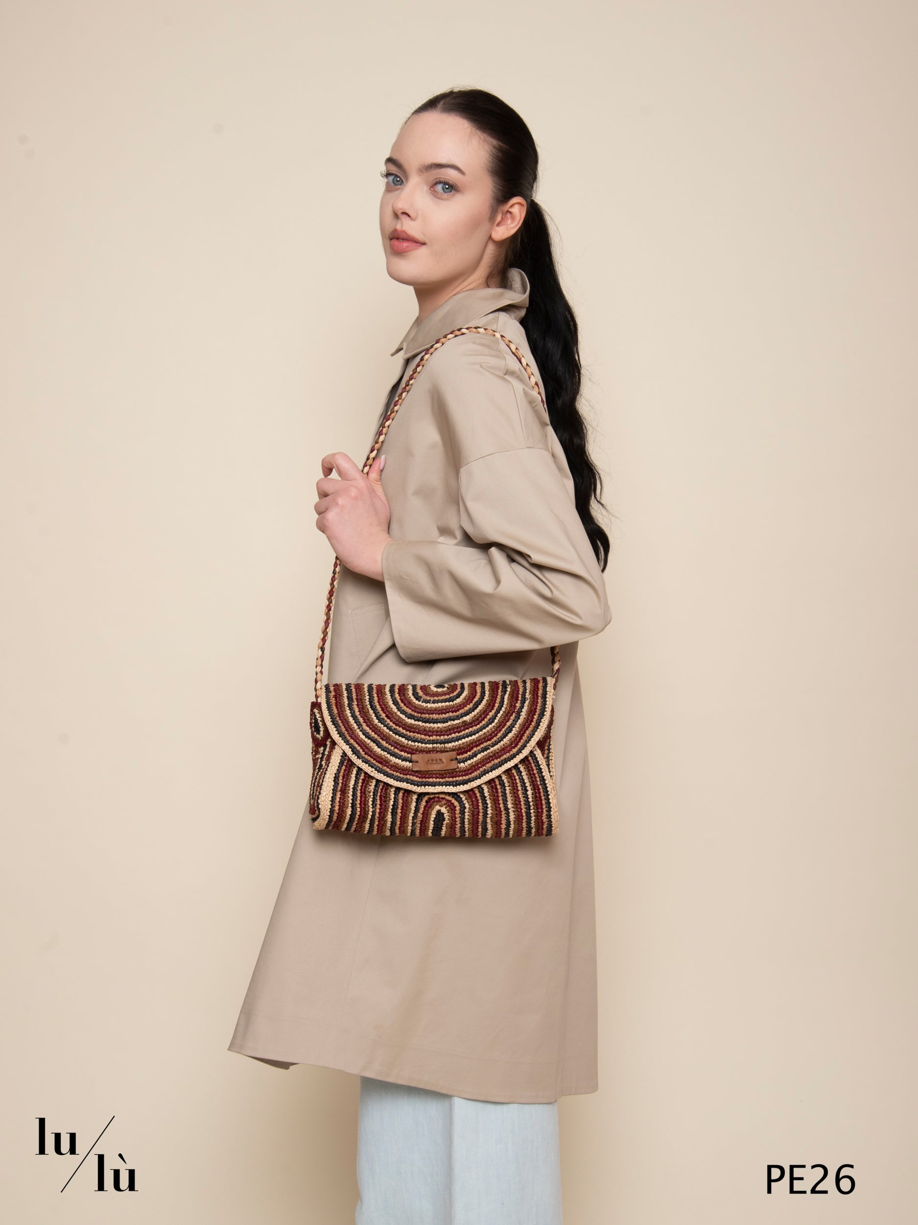 Soraia - Borsa a tracolla in rafia naturale - handmade Addis Abeba
