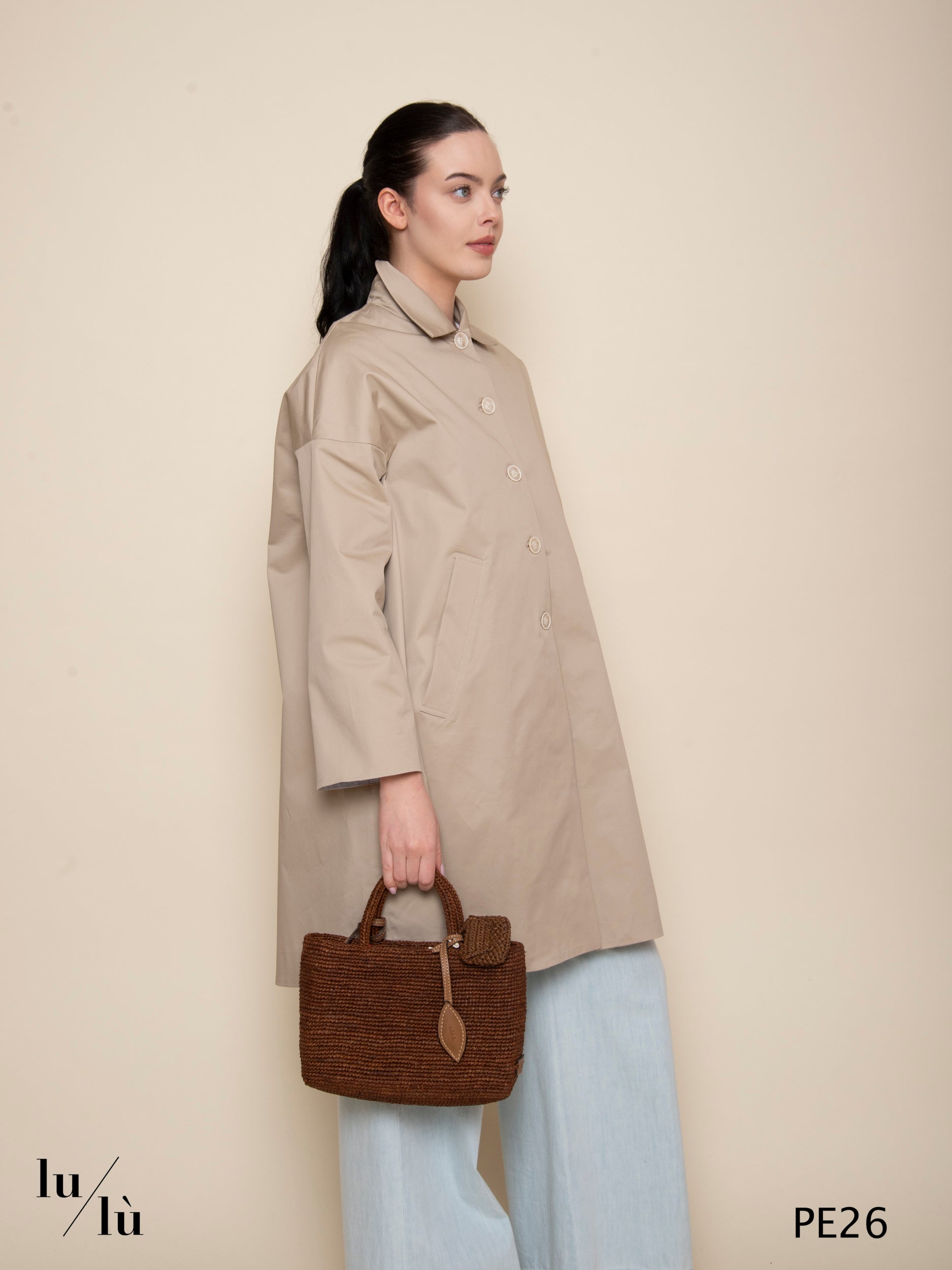 Alma Esse - Borsa a mano in rafia naturale artigianale