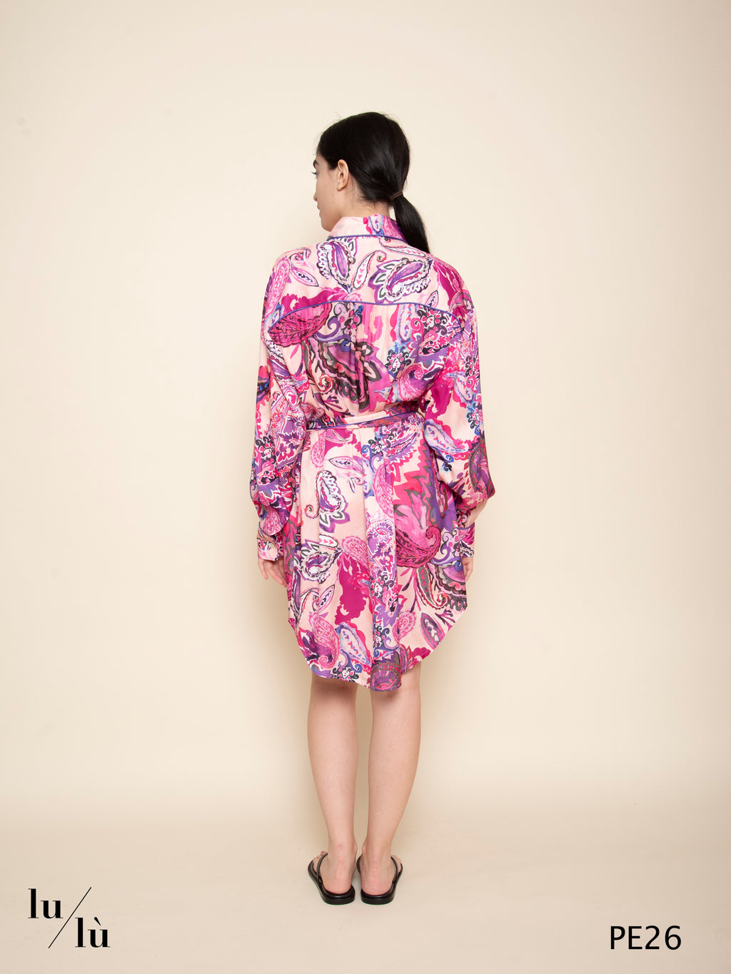 Kailani - Abito camicia stampato in viscosa con cintura