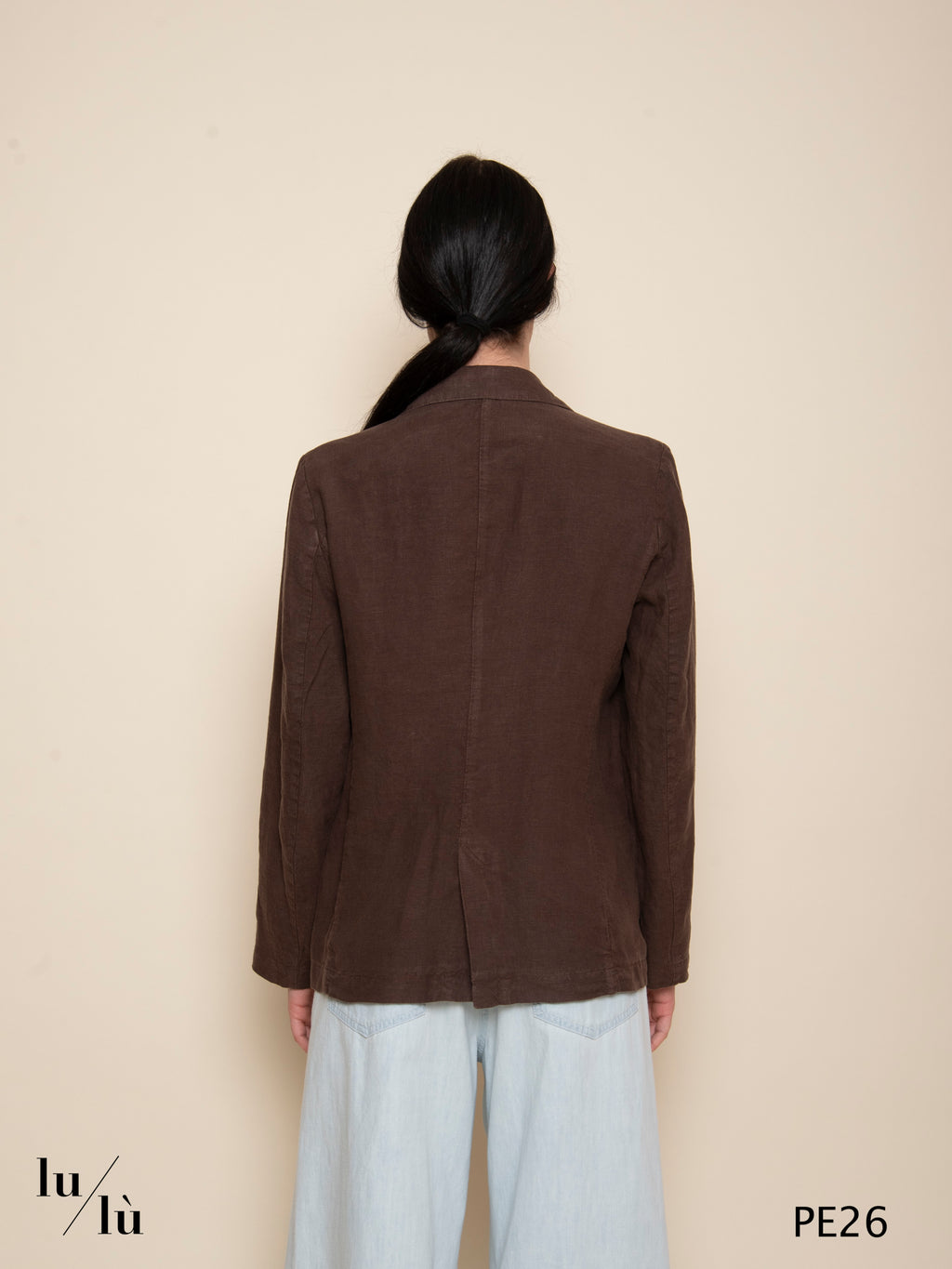 Virna - Blazer in puro lino semifoderato