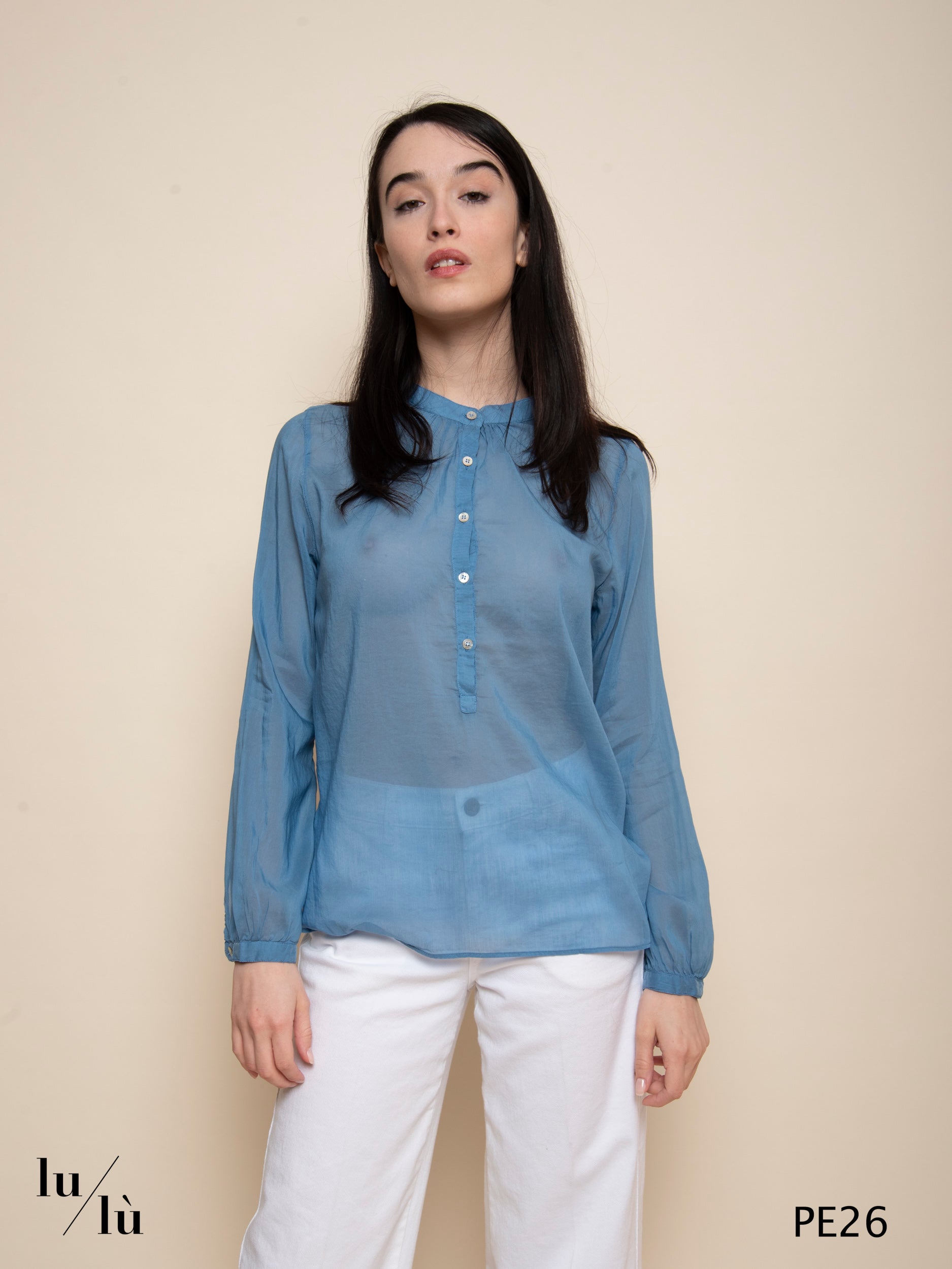 Gayane - Blusa leggera in cotone e seta