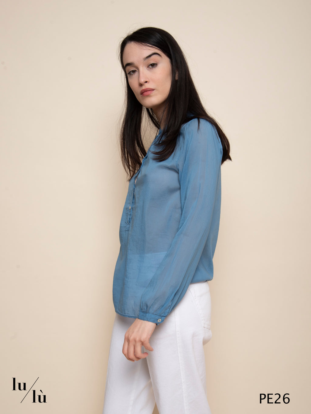 Gayane - Blusa leggera in cotone e seta