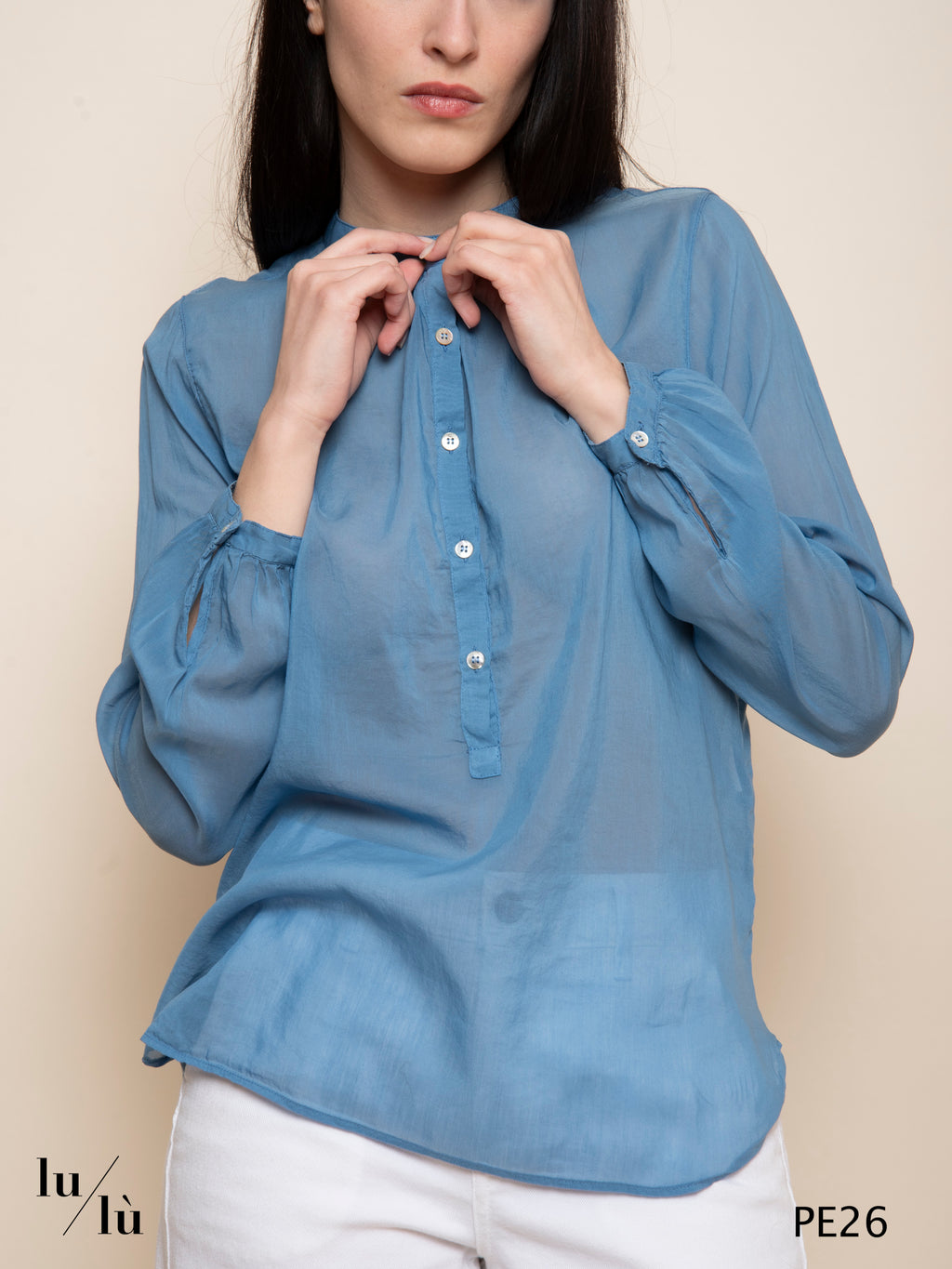 Gayane - Blusa leggera in cotone e seta