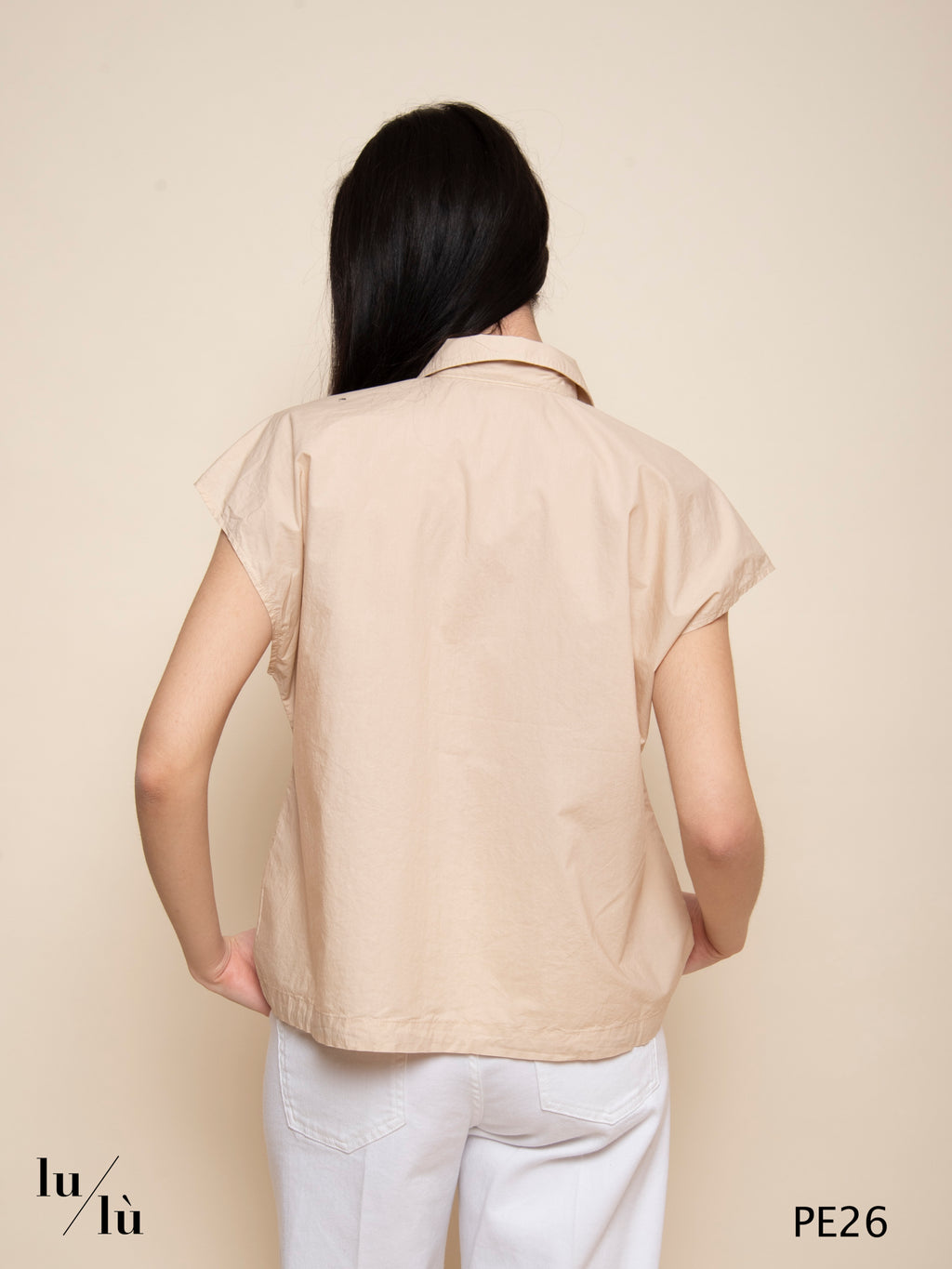 Adira - Blusa in cotone dalle maniche ad aletta