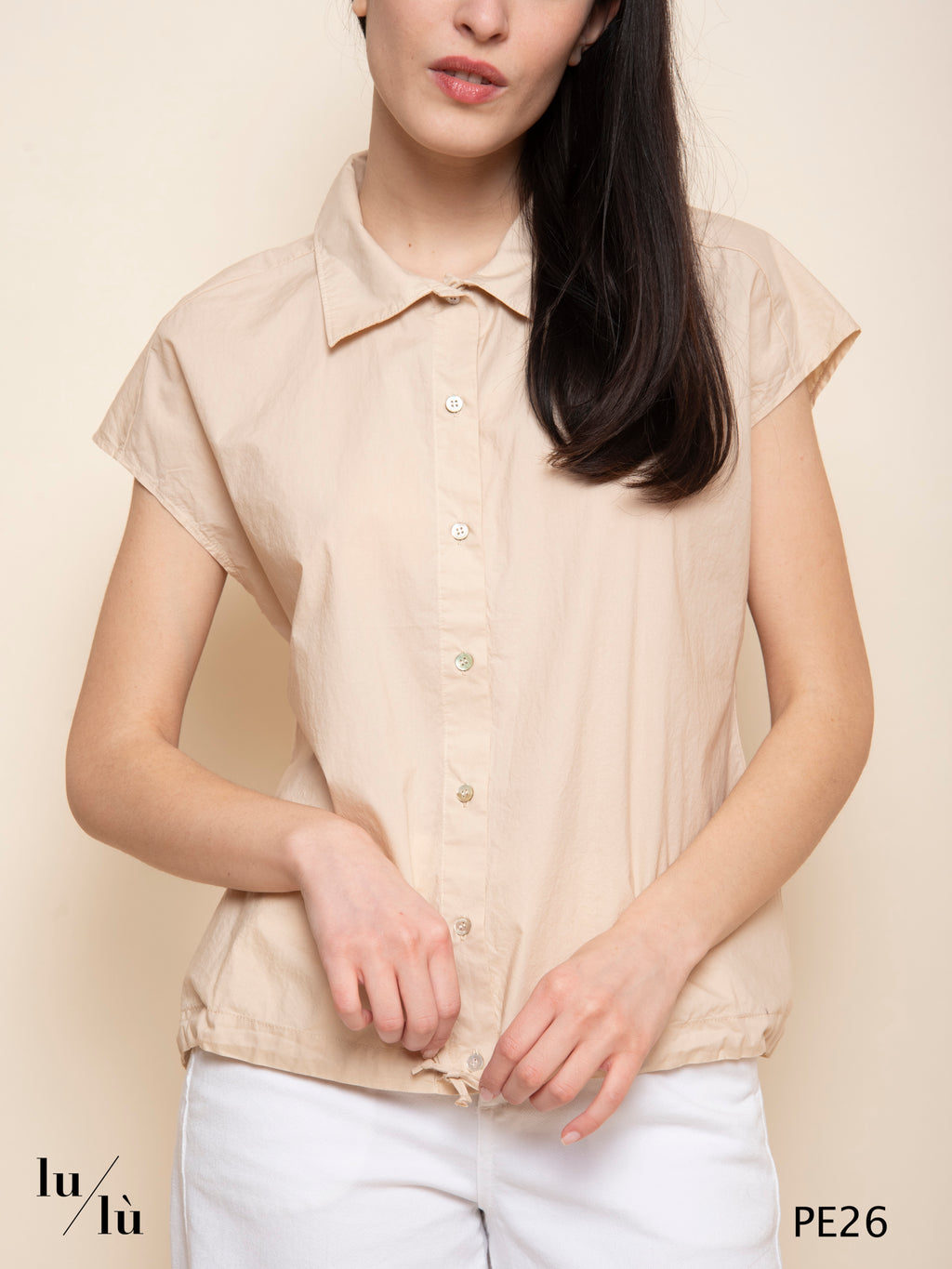 Adira - Blusa in cotone dalle maniche ad aletta