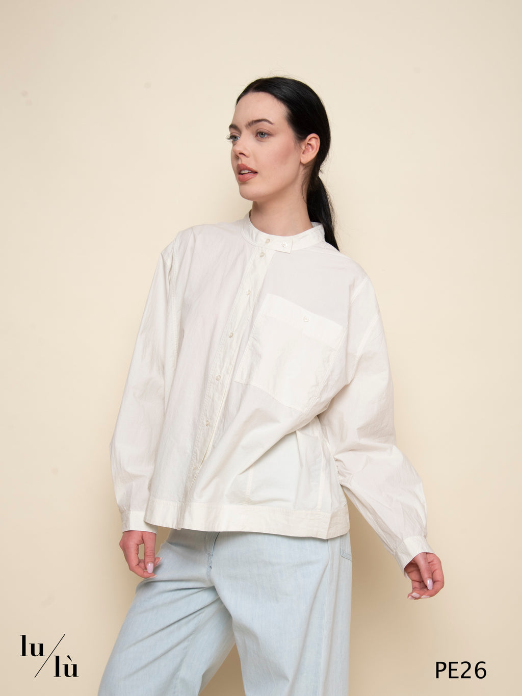 Cyphrie - Camicia over in popeline di cotone lavato