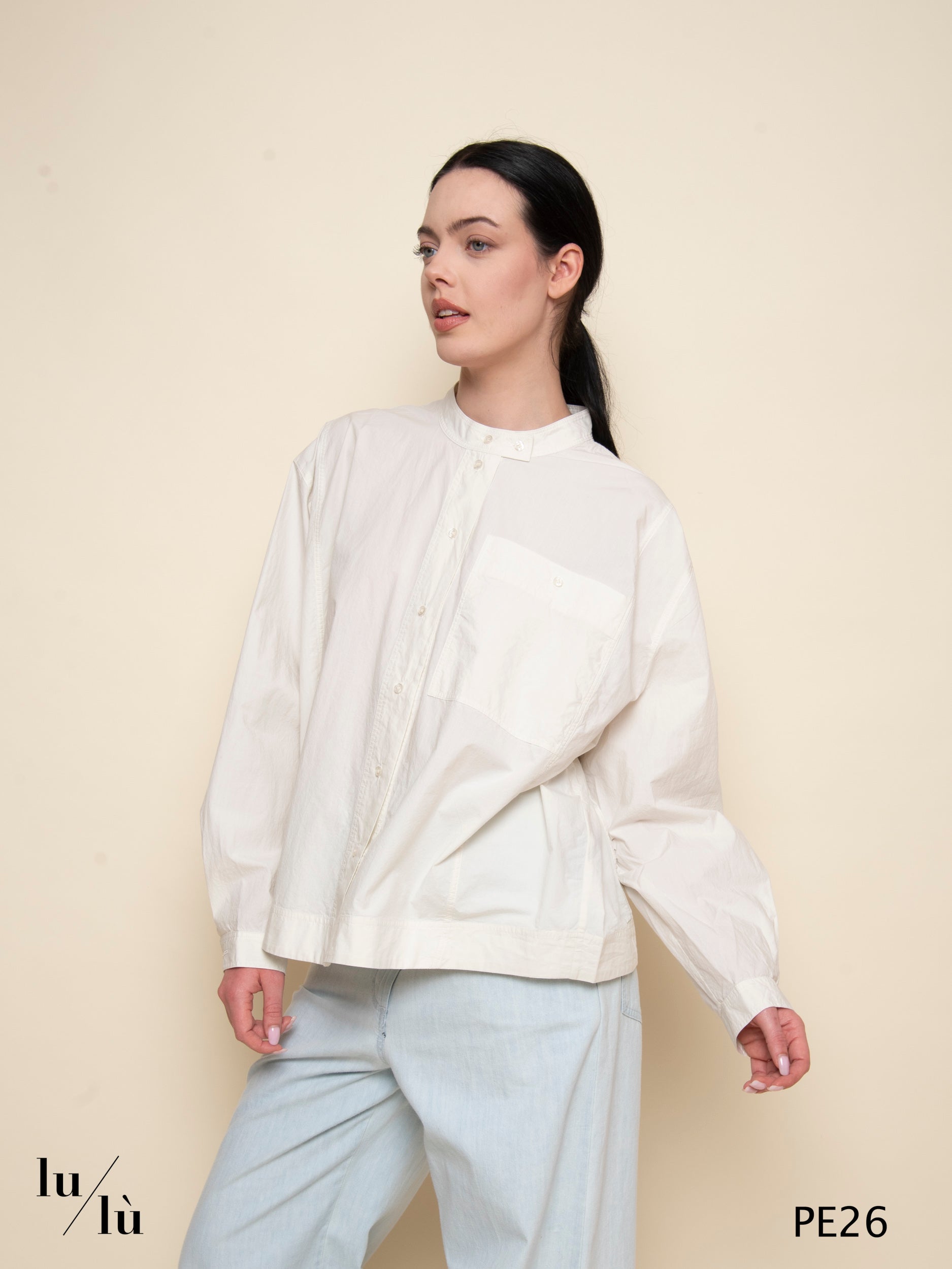 Cyphrie - Camicia over in popeline di cotone lavato