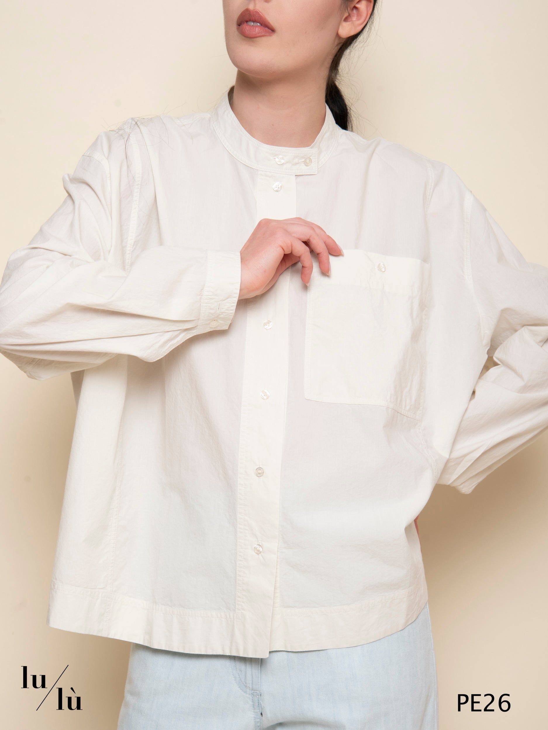 Cyphrie - Camicia over in popeline di cotone lavato