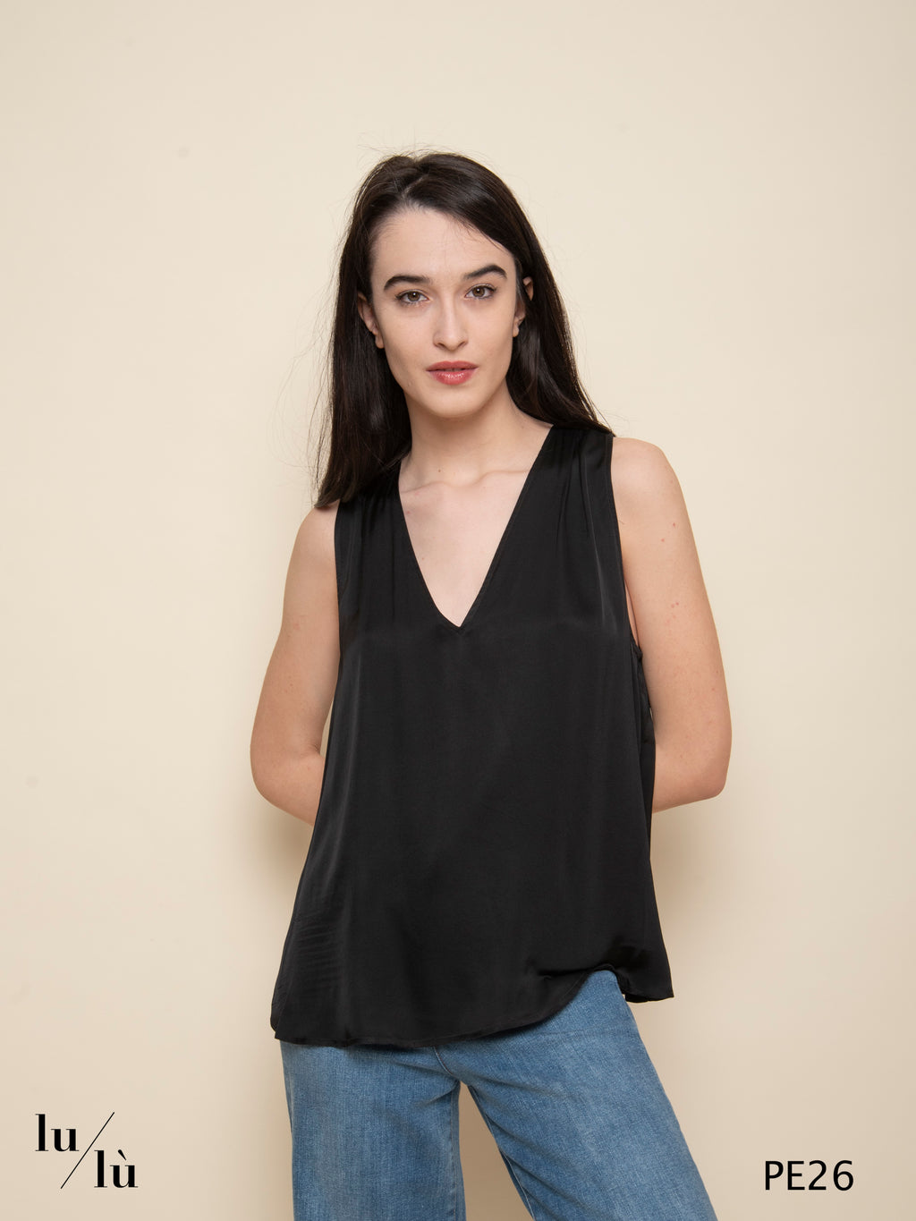 Taoda Nero - Top donna in viscosa