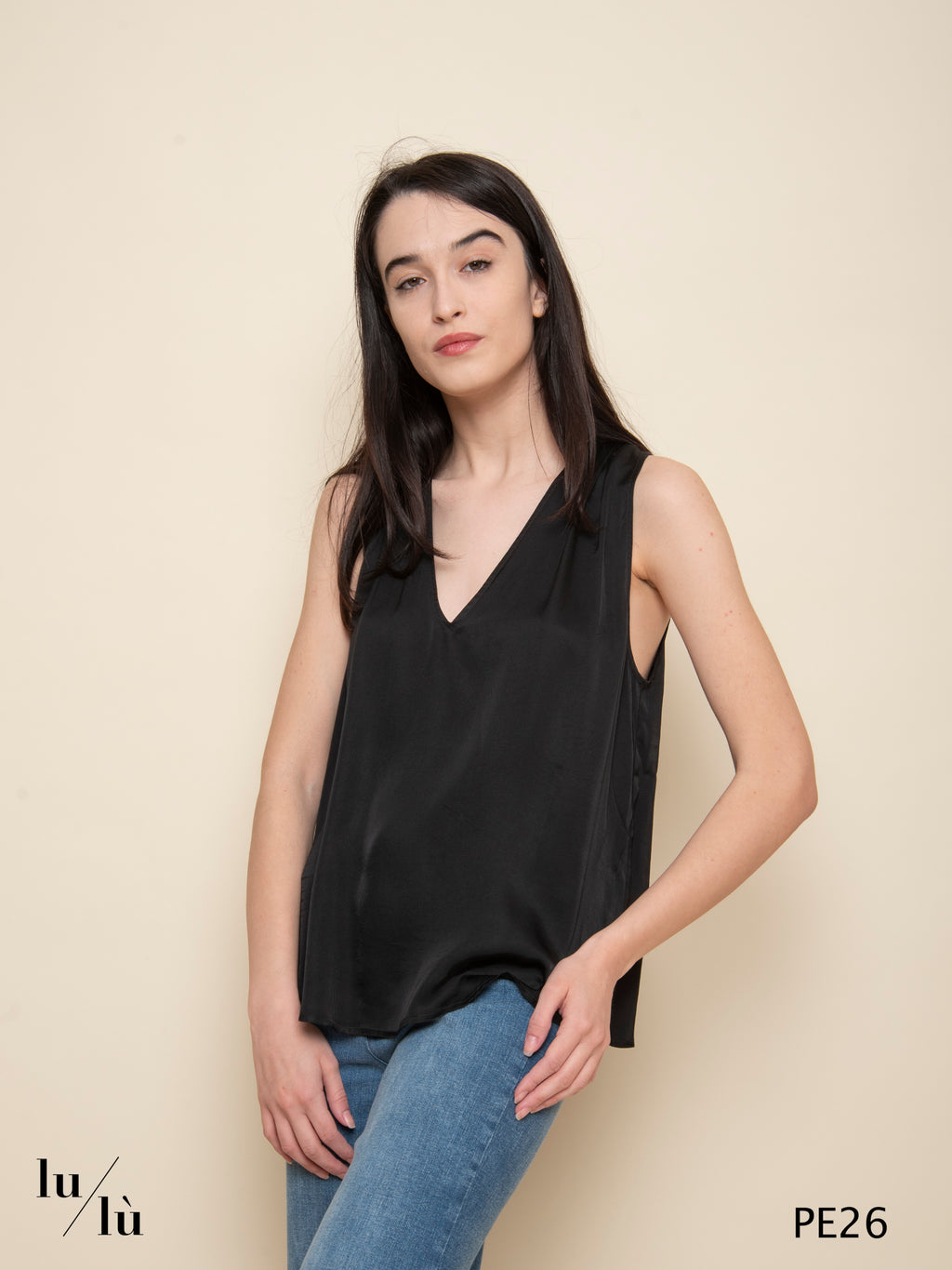 Taoda Nero - Top donna in viscosa