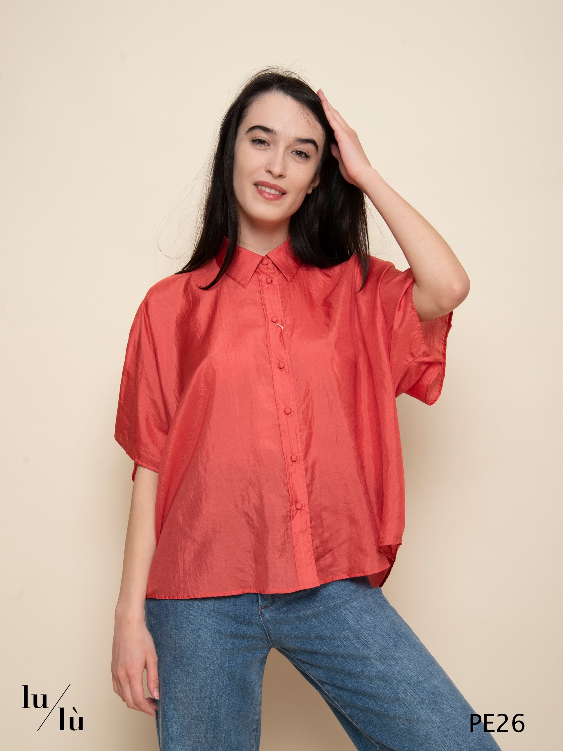 Brooklin - Camicia boxy in seta habutai