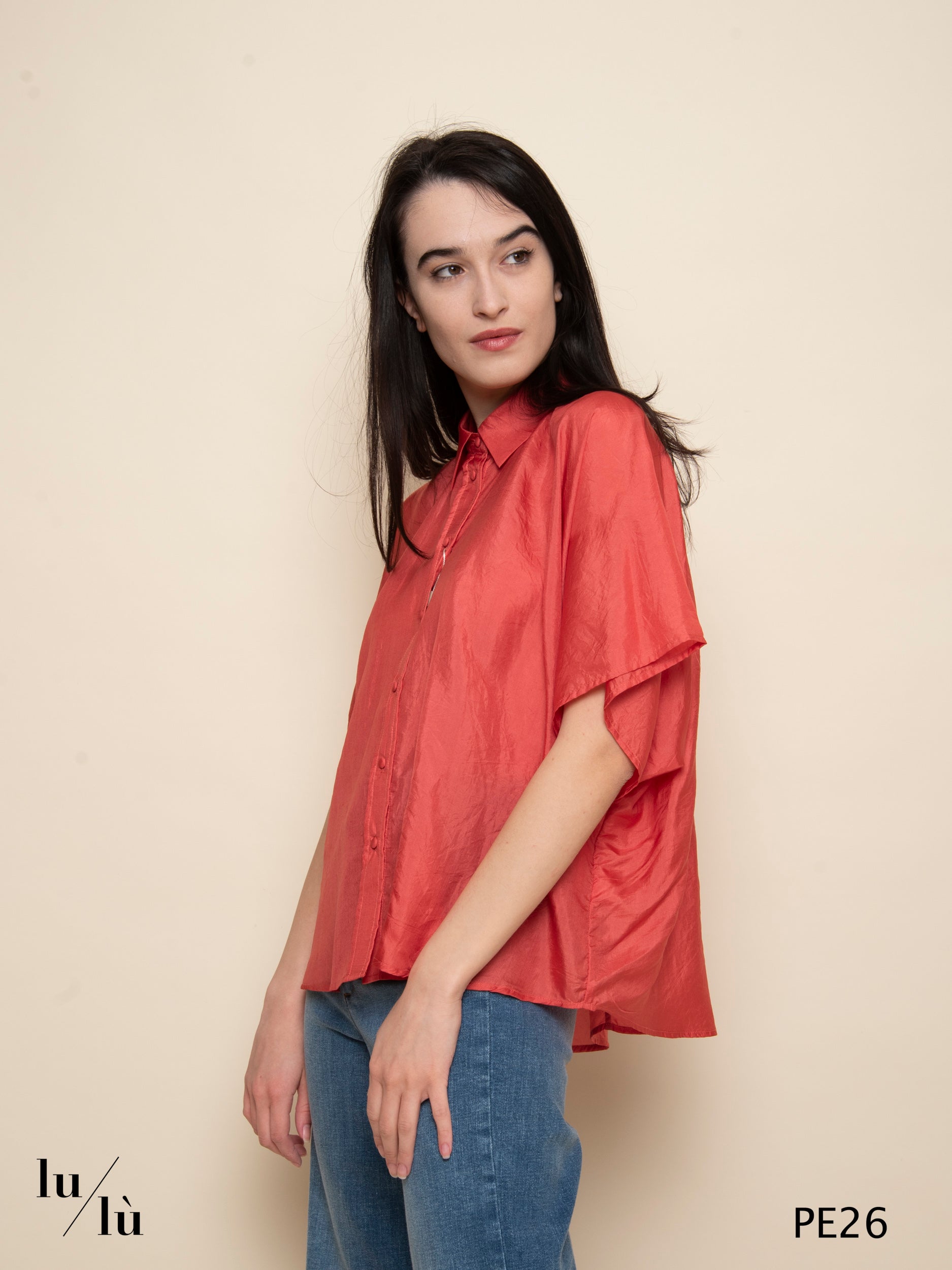 Brooklin - Camicia boxy in seta habutai