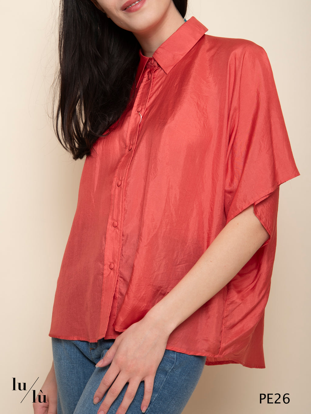 Brooklin - Camicia boxy in seta habutai
