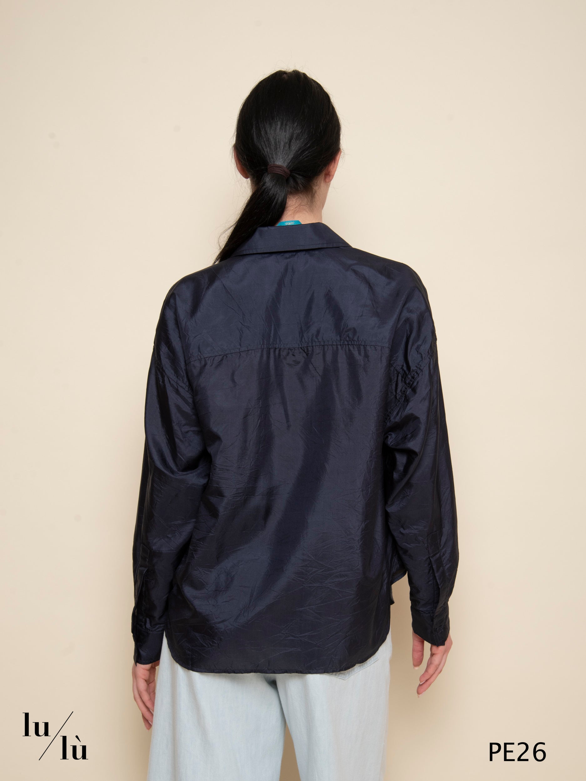 Pitanga - Camicia oversize in seta habutai