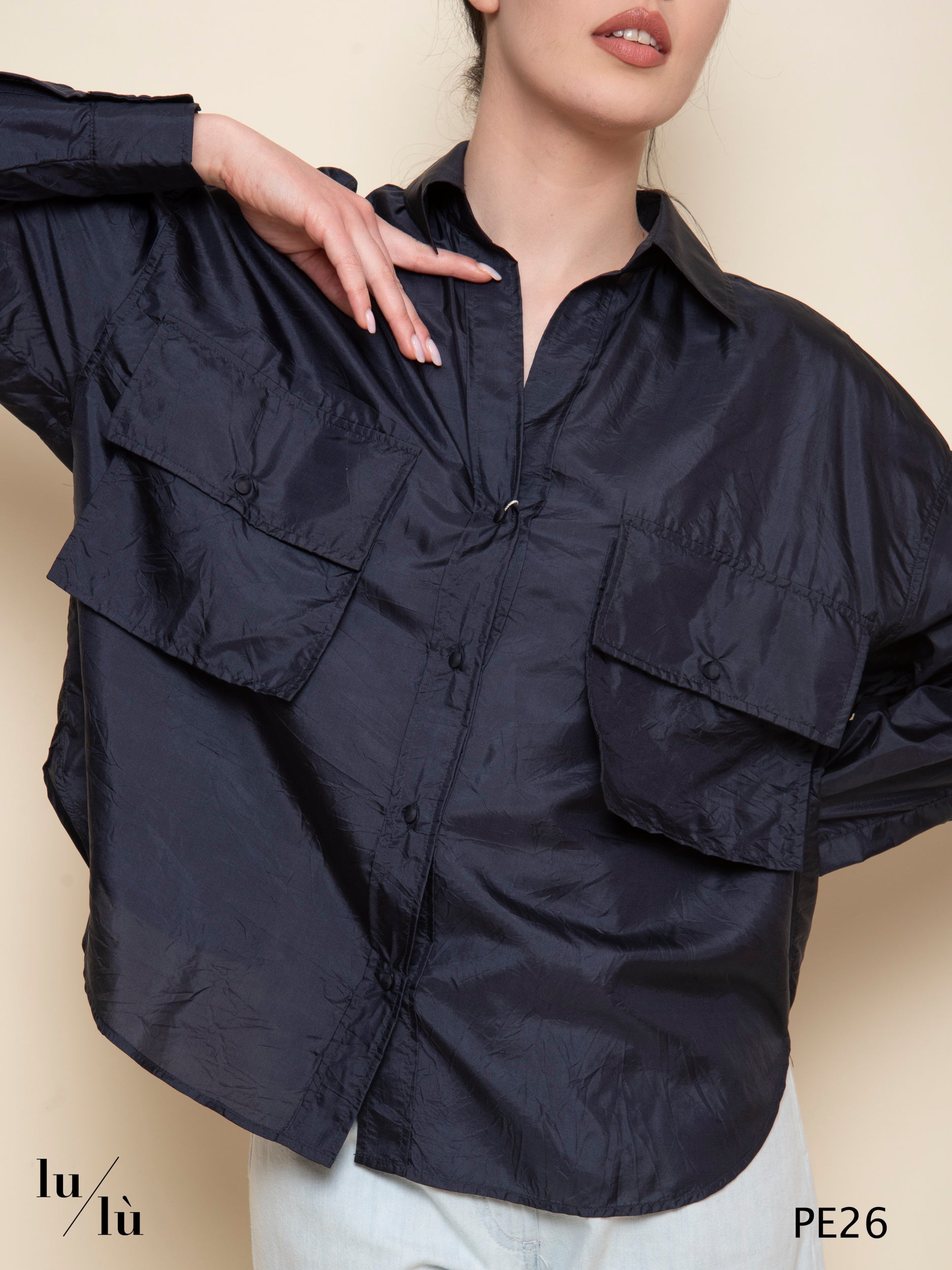 Pitanga - Camicia oversize in seta habutai