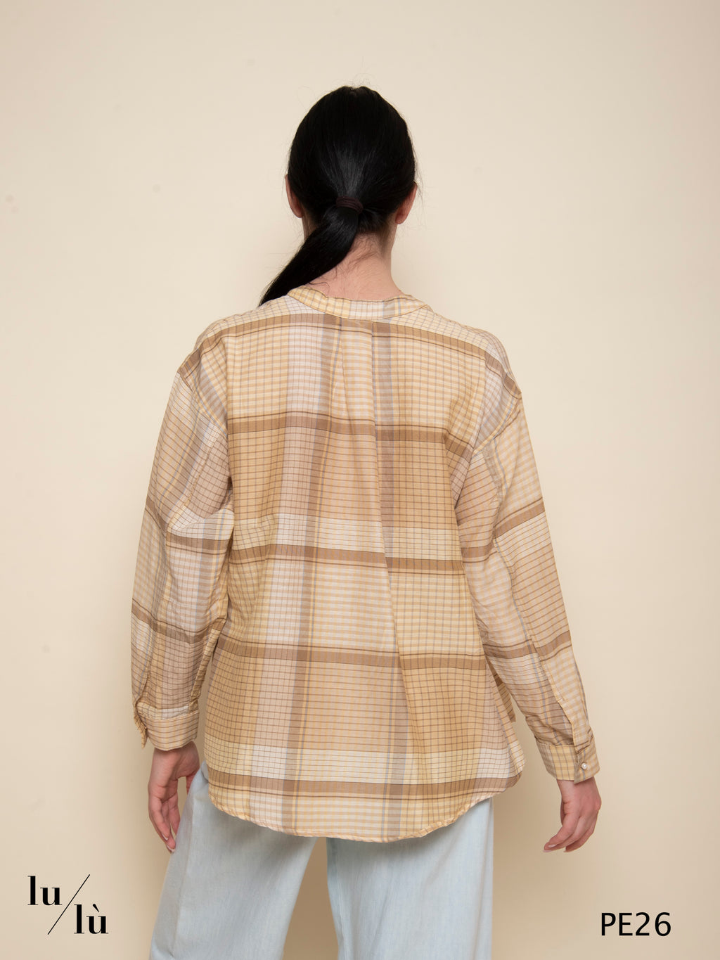 Kiliman - Blusa check cotone e seta