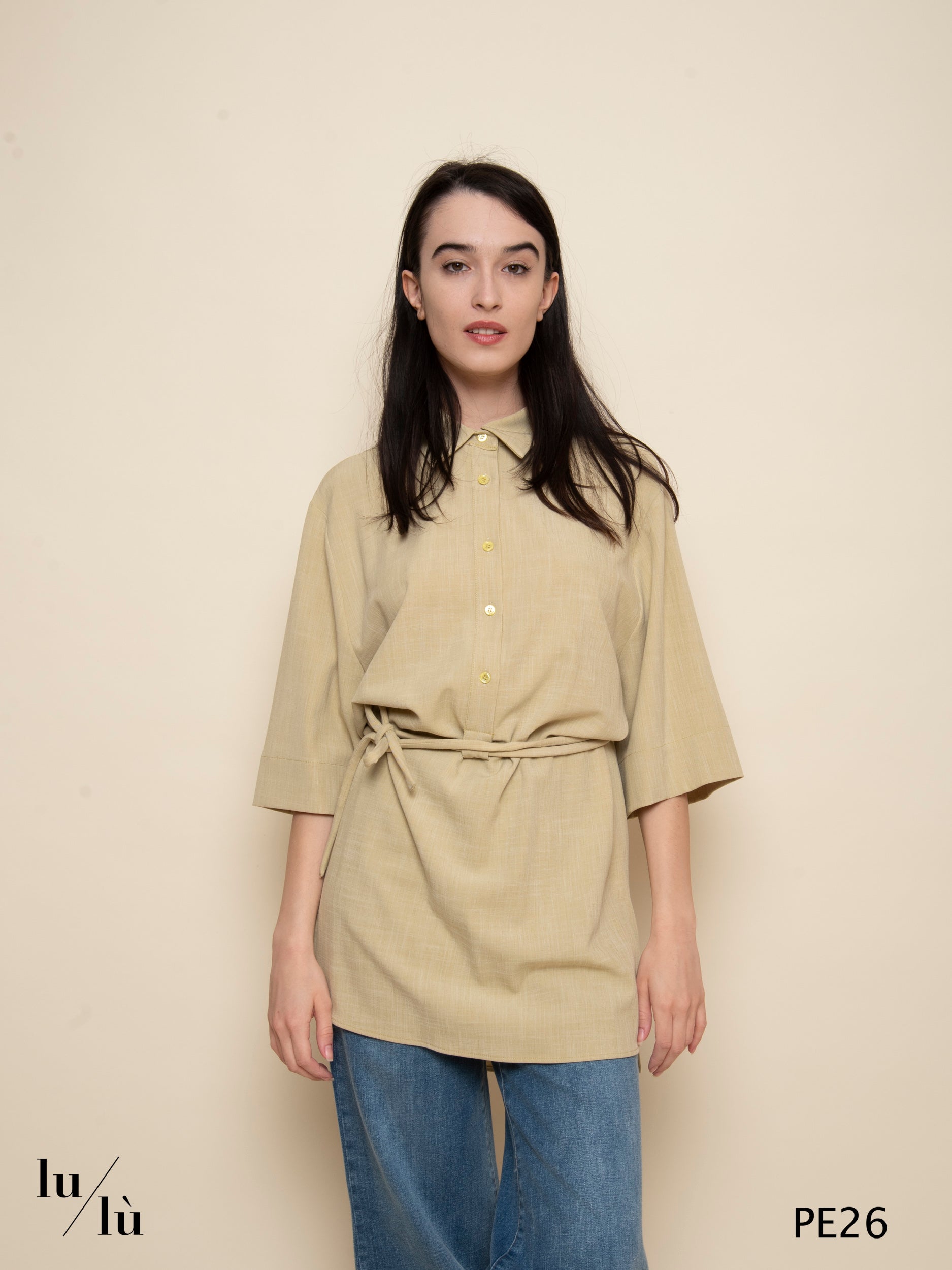 Malai - Blusa lunga con cintura