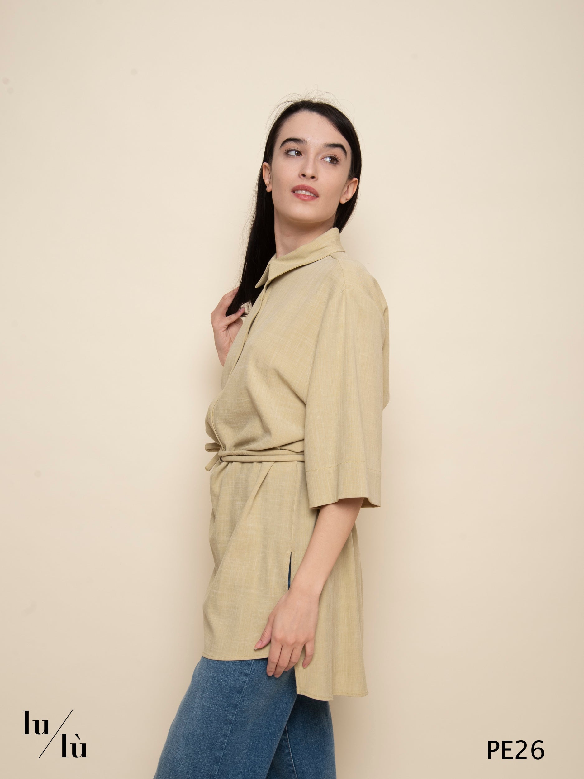 Malai - Blusa lunga con cintura