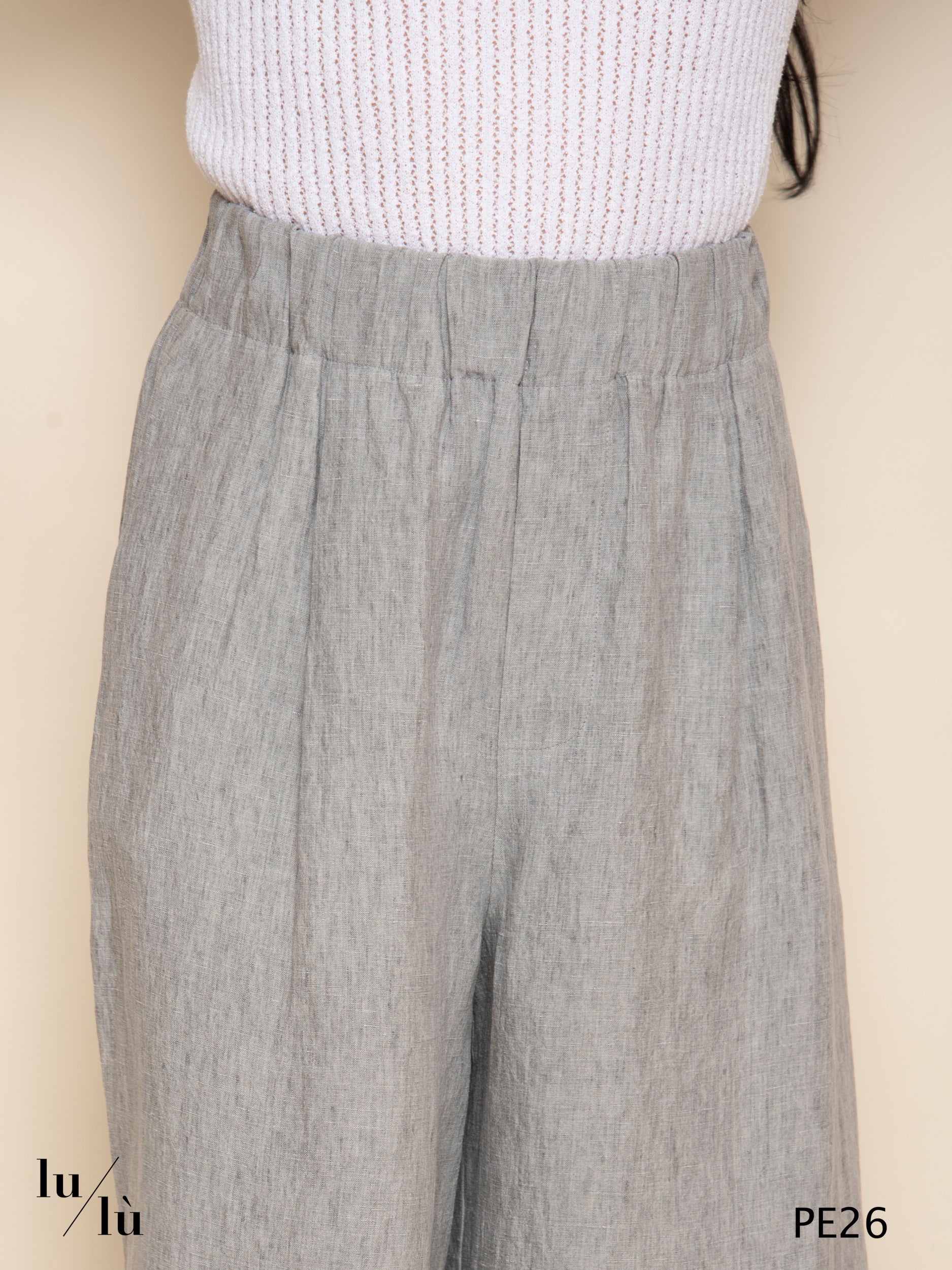 Ayelen Grigio - Pantalone wide leg in lino