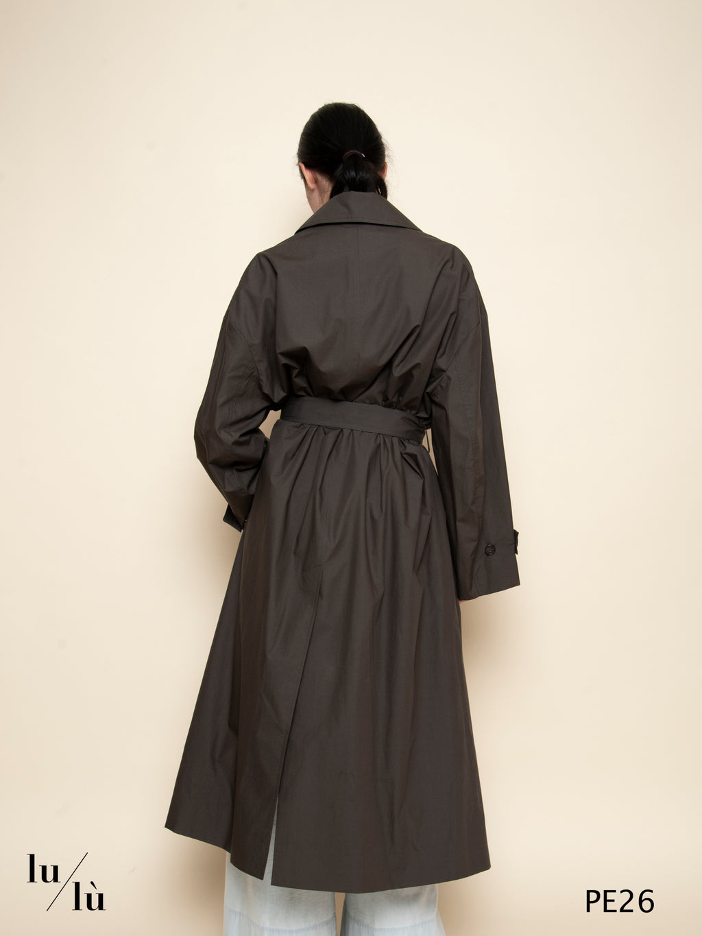 Melio - Trench oversize idrorepellente in popeline di cotone