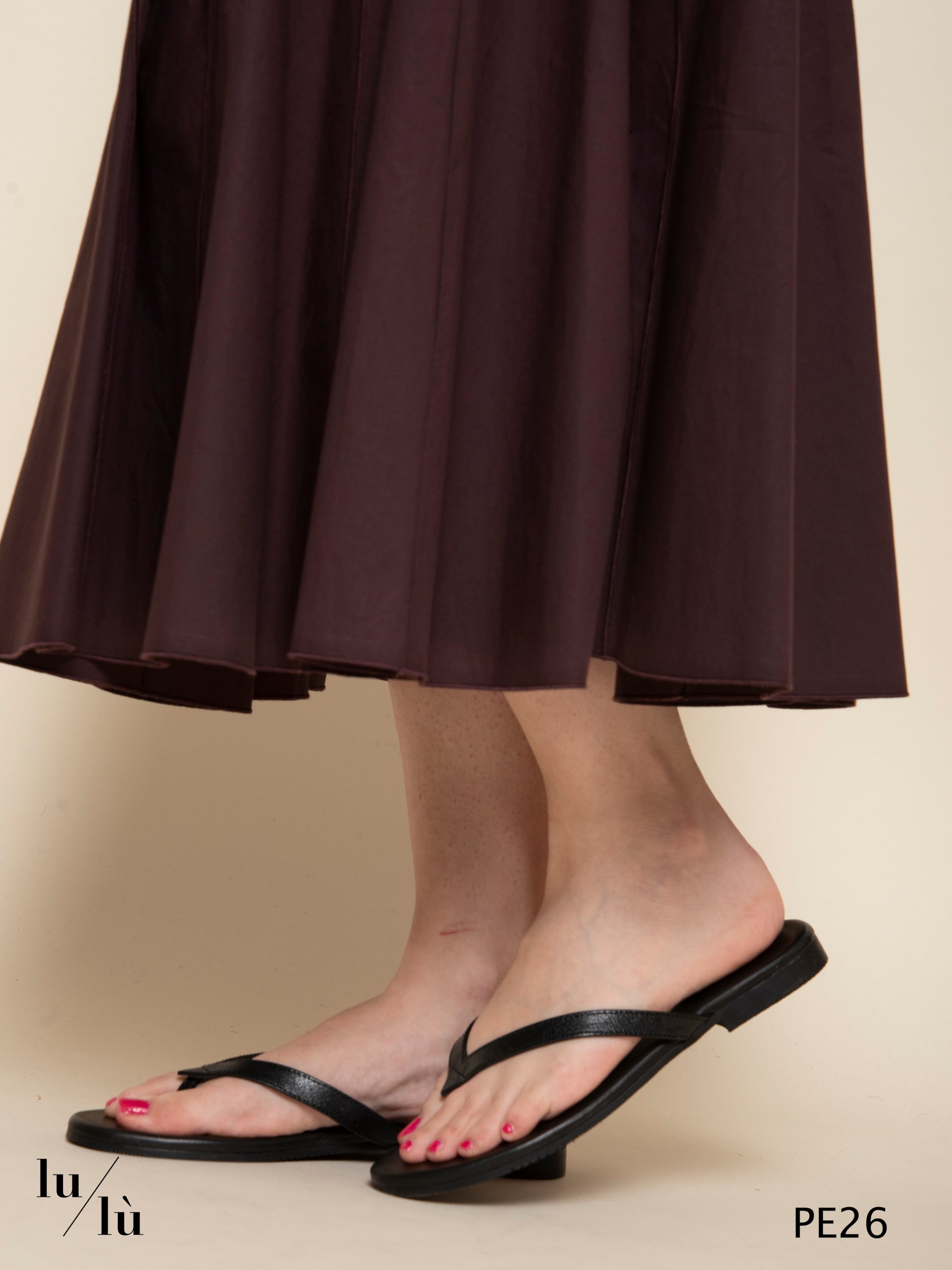 Hinemoa Nero - Infradito in pelle minimal
