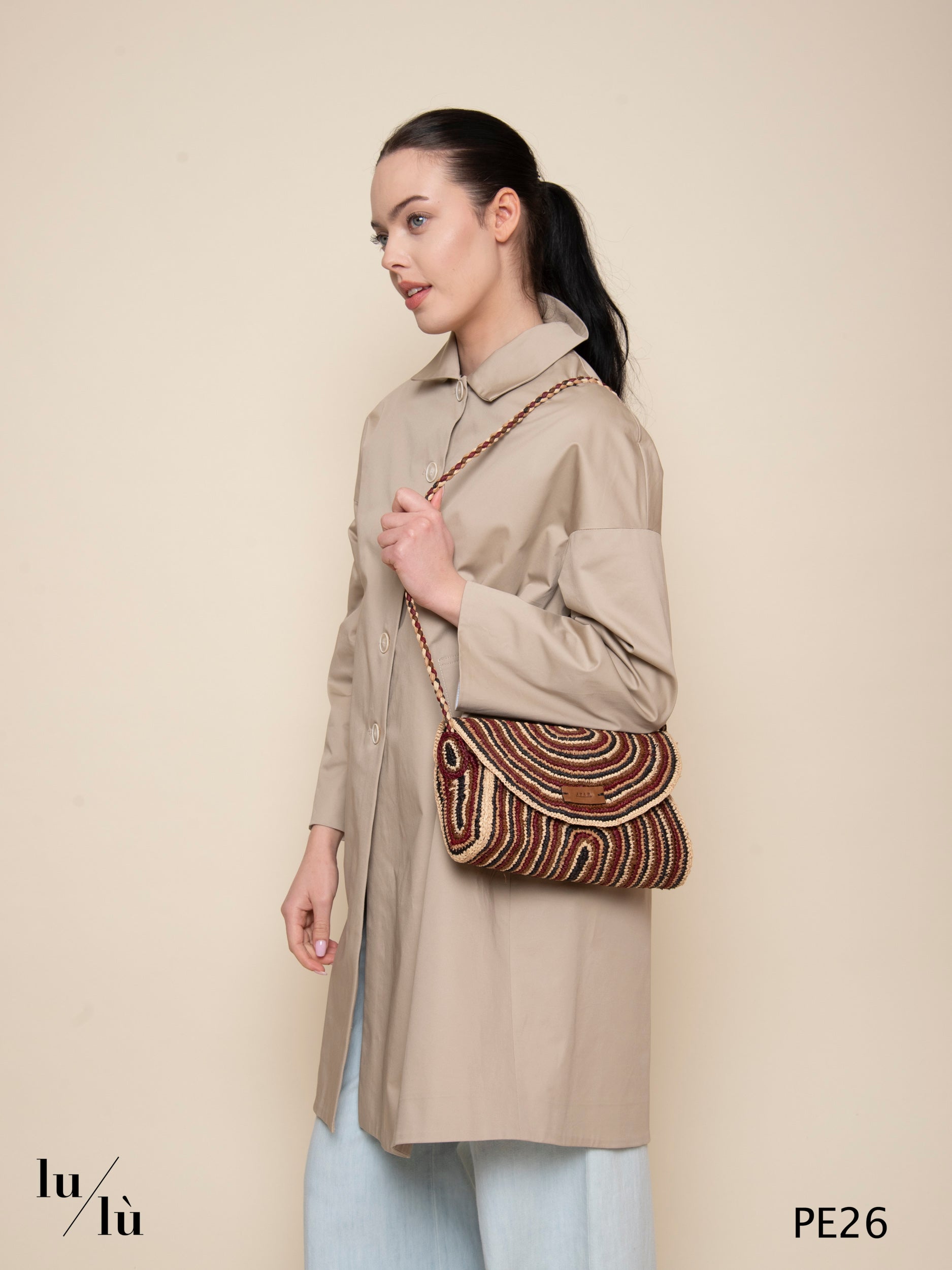 Soraia - Borsa a tracolla in rafia naturale - handmade Addis Abeba