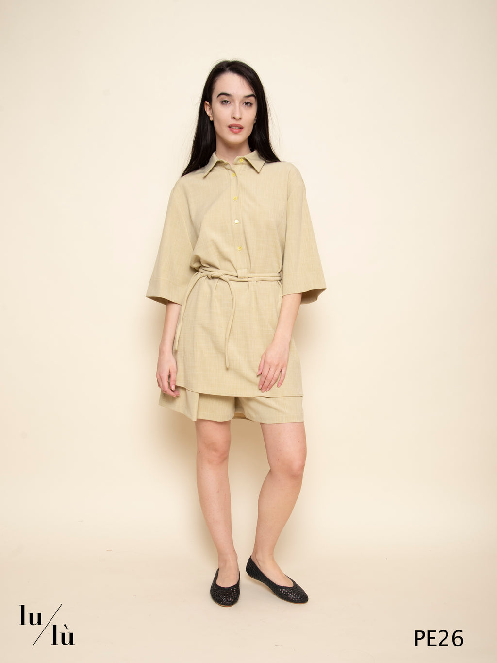 Mahina - Bermuda sartoriale vita alta con pinces